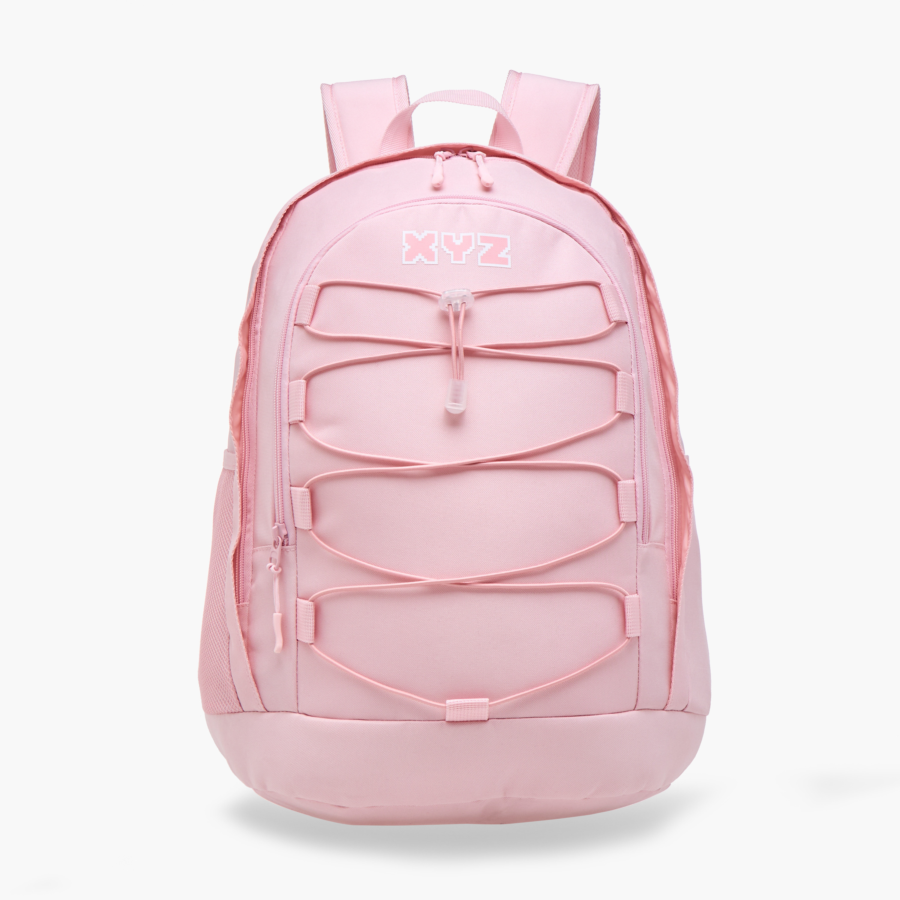 XYZ Logo Print Backpack with Adjustable Straps and Zip Closure - 18 inches-school-bagsandbackpacks-backpacks-image-1