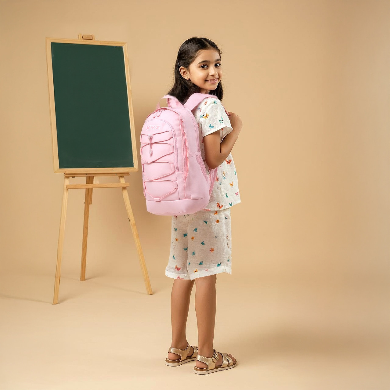 XYZ Logo Print Backpack with Adjustable Straps and Zip Closure - 18 inches-school-bagsandbackpacks-backpacks-image-2