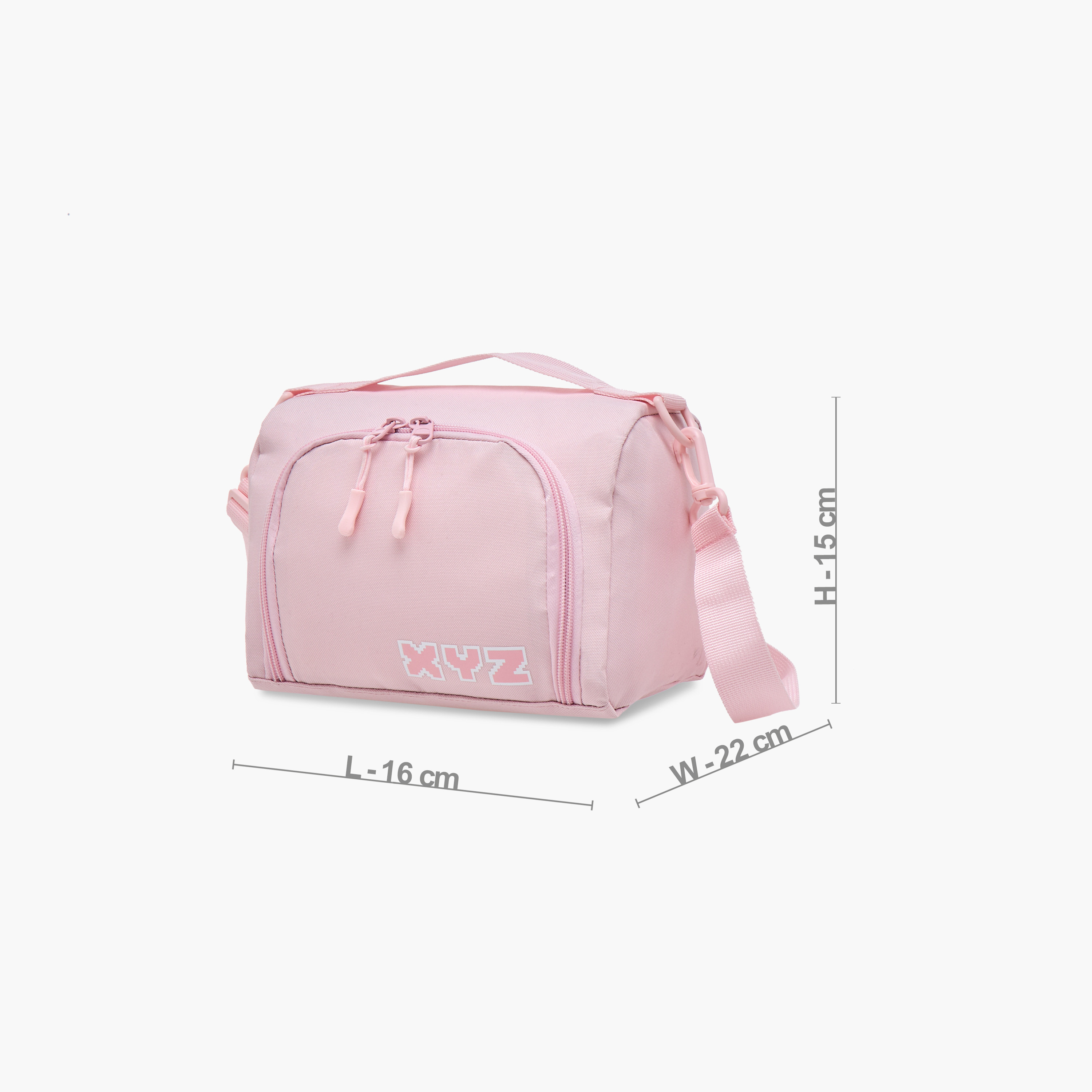XYZ Logo Print Lunch Bag with Zip Closure-school-lunchessentials-lunchbags-image-2