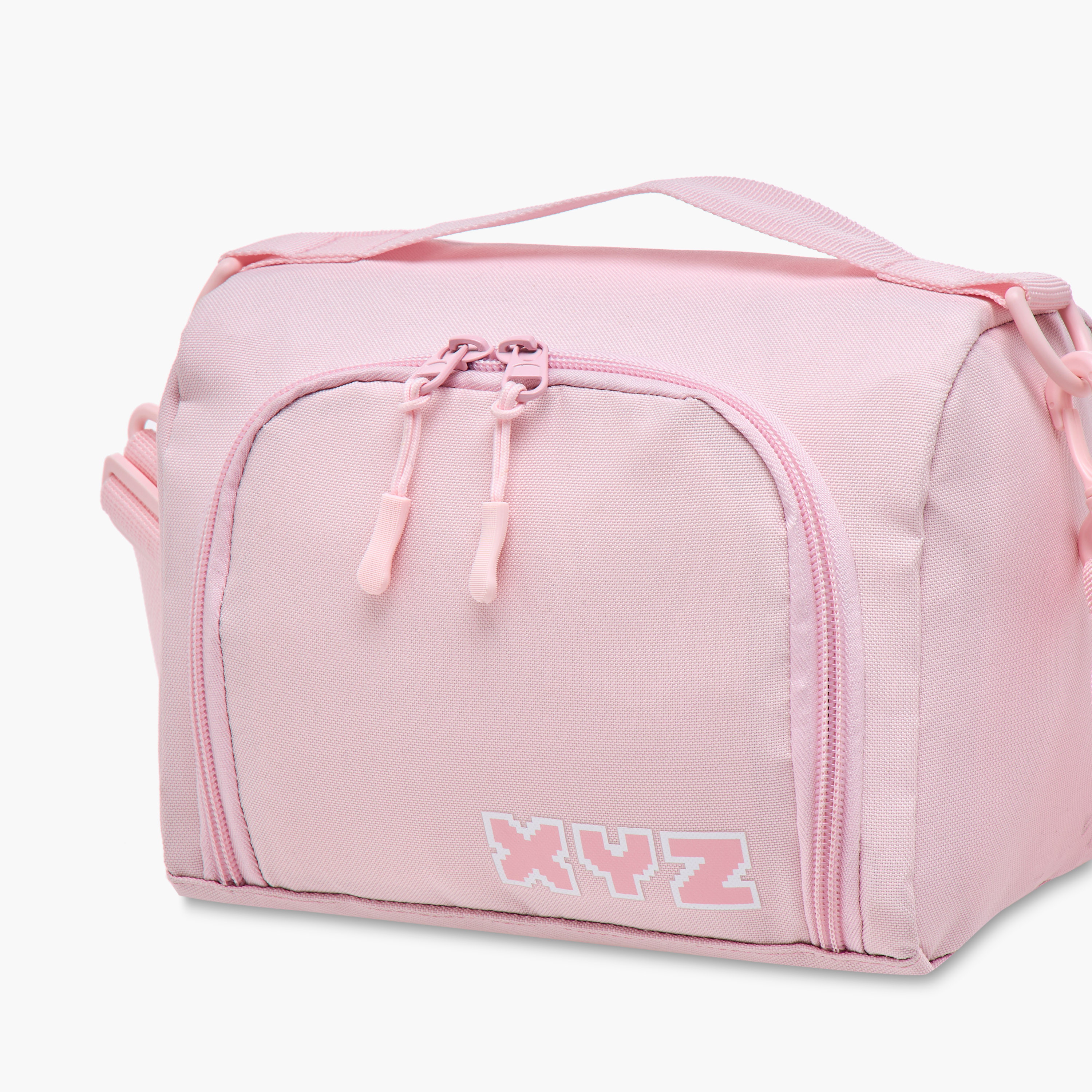 XYZ Logo Print Lunch Bag with Zip Closure-school-lunchessentials-lunchbags-image-5