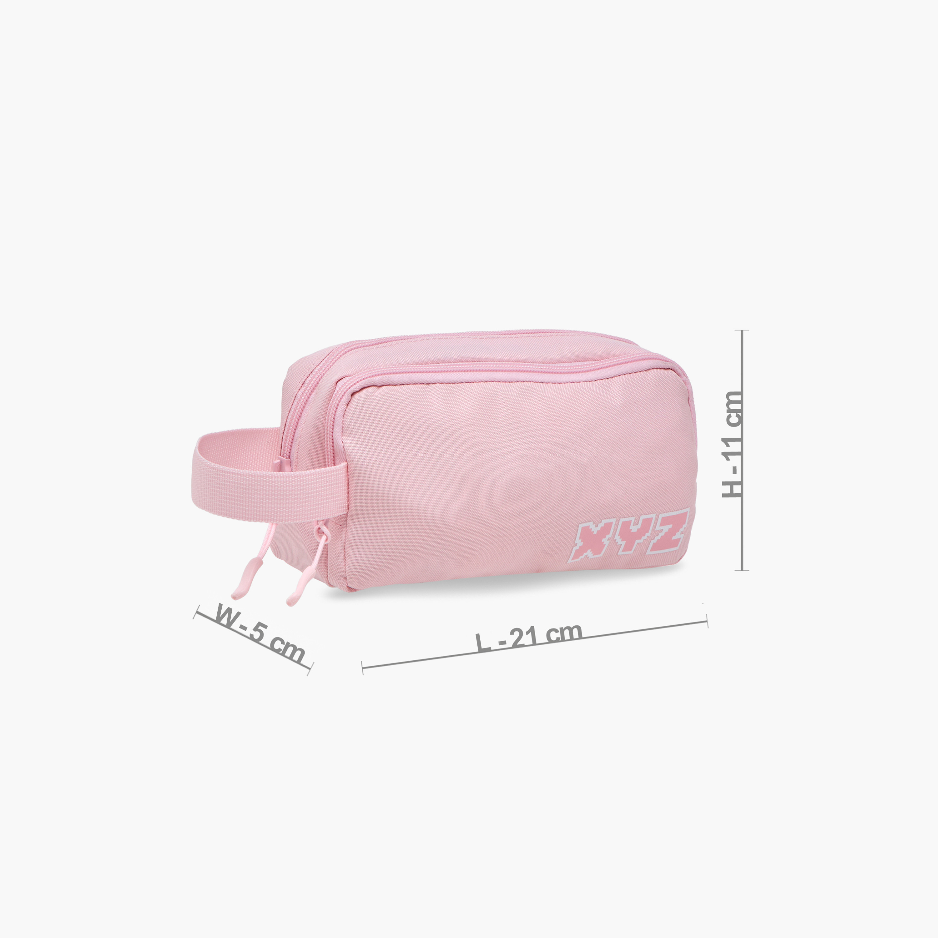 XYZ Logo Print Pencil Pouch with Zip Closure-school-stationery-pencilcases-image-2