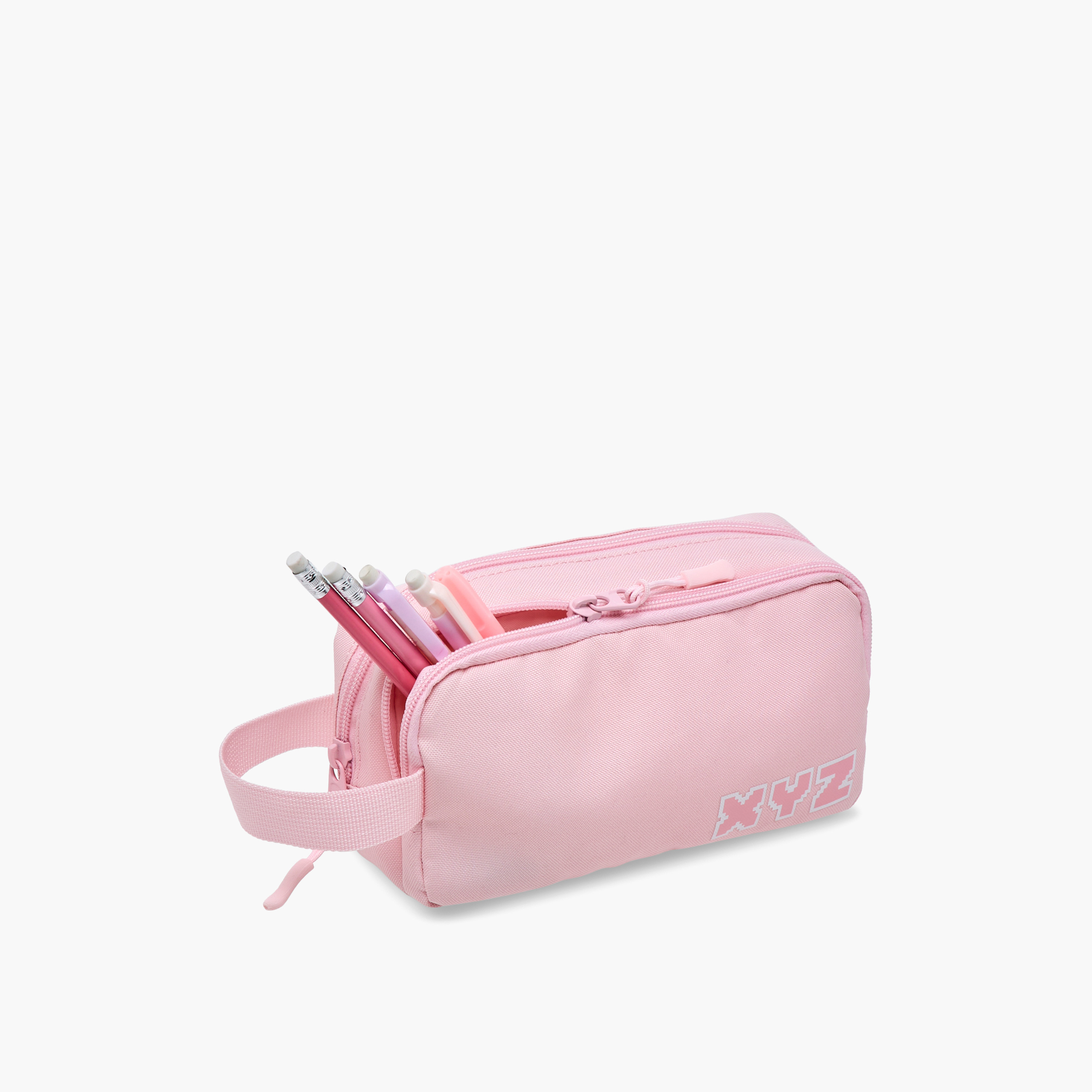 XYZ Logo Print Pencil Pouch with Zip Closure-school-stationery-pencilcases-image-5