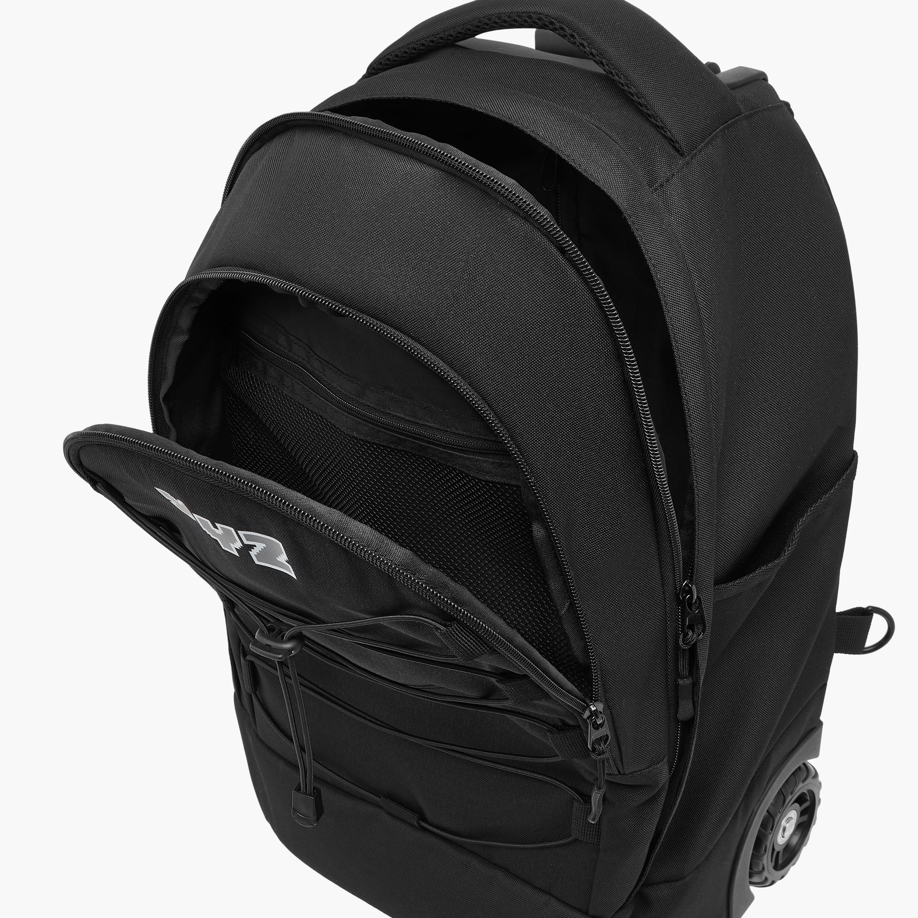 شنطة ترولي للأطفال 8-13 سنة بحزام قابل للتعديل وتصميم مونوجرام من إكس واي زد-school-bagsandbackpacks-trolleybags-image-12