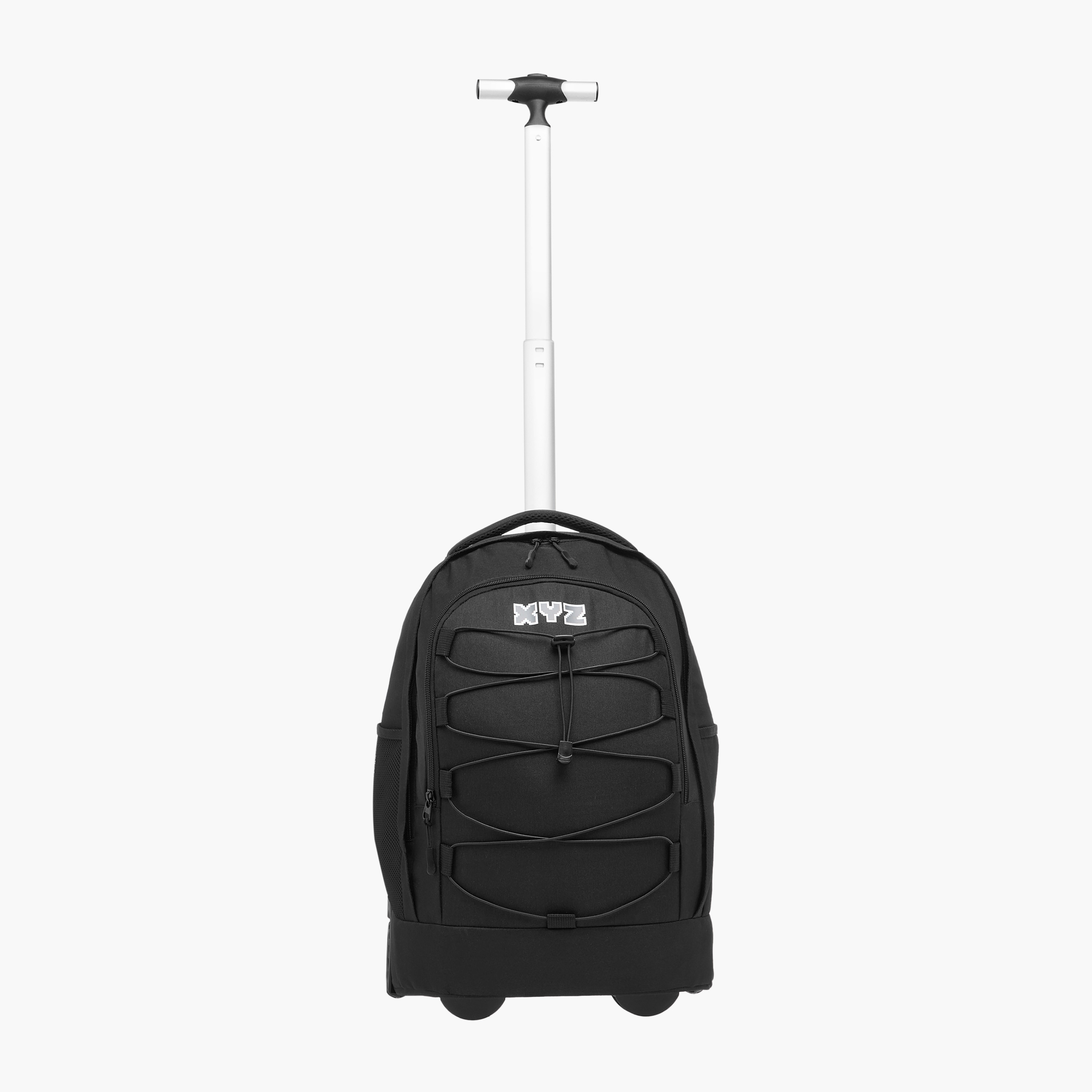 شنطة ترولي للأطفال 8-13 سنة بحزام قابل للتعديل وتصميم مونوجرام من إكس واي زد-school-bagsandbackpacks-trolleybags-image-8