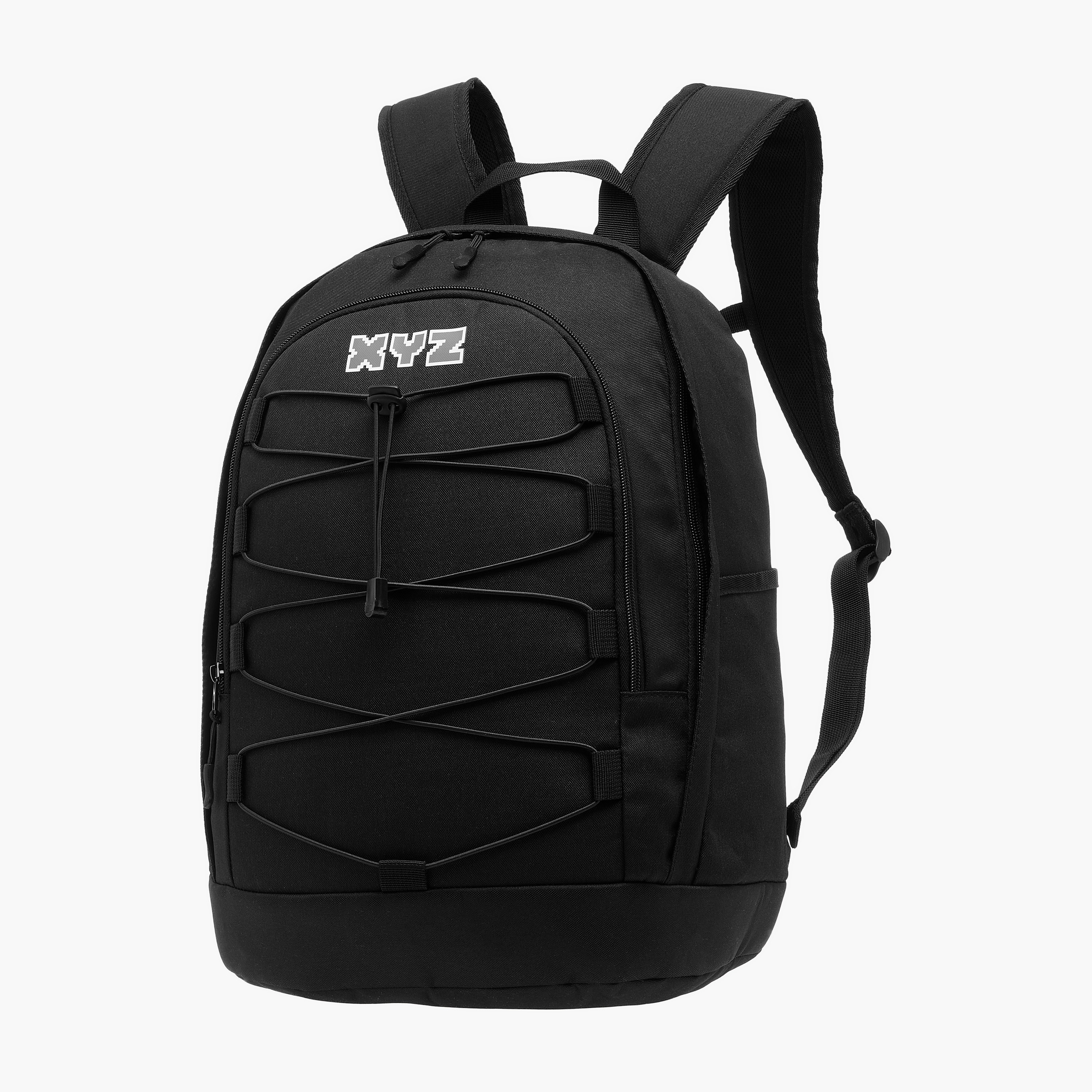 XYZ Logo Print Backpack with Adjustable Straps and Zip Closure - 18 inches-school-bagsandbackpacks-backpacks-image-4
