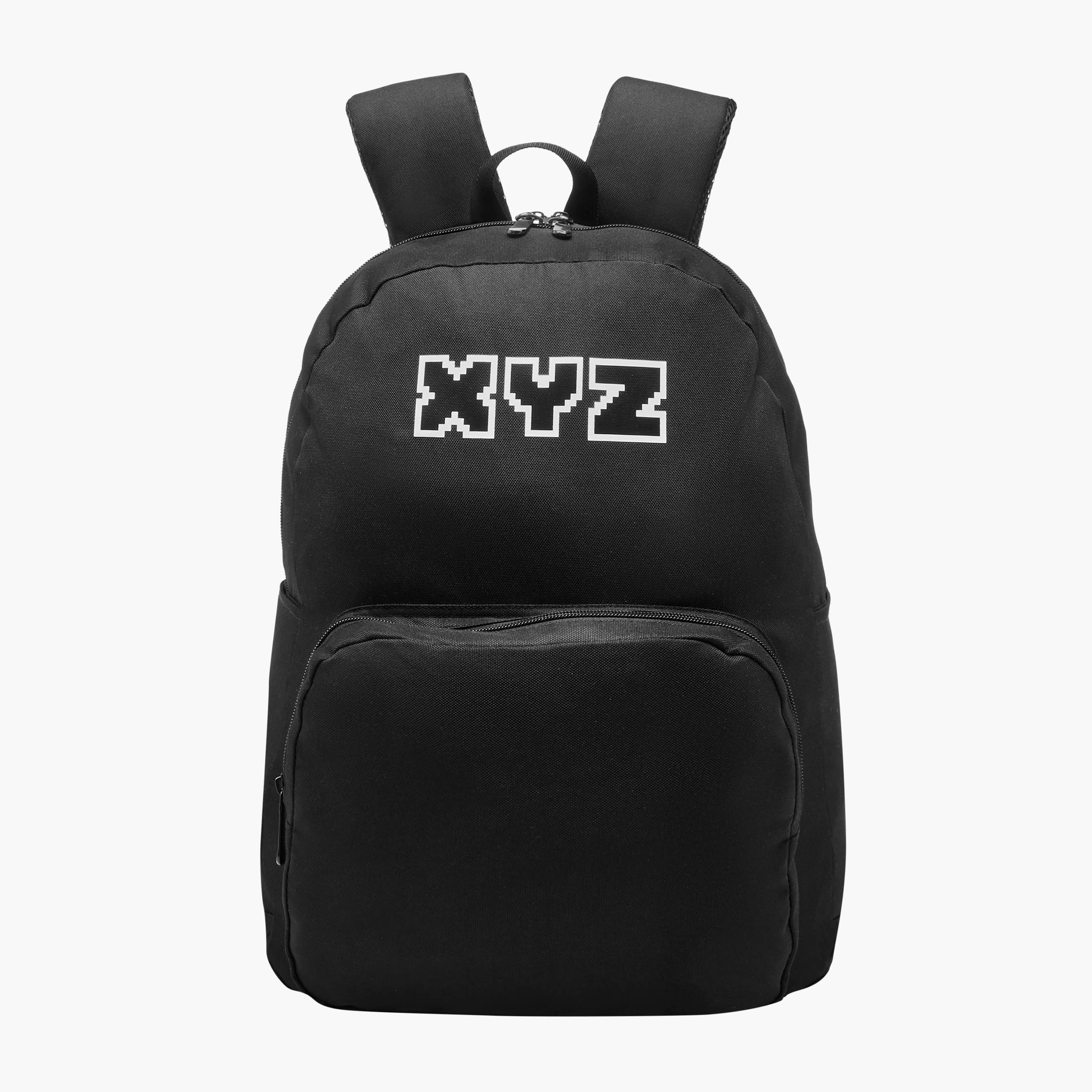 XYZ Logo Print Backpack with Adjustable Straps and Zip Closure - 18 inches-school-bagsandbackpacks-backpacks-image-1