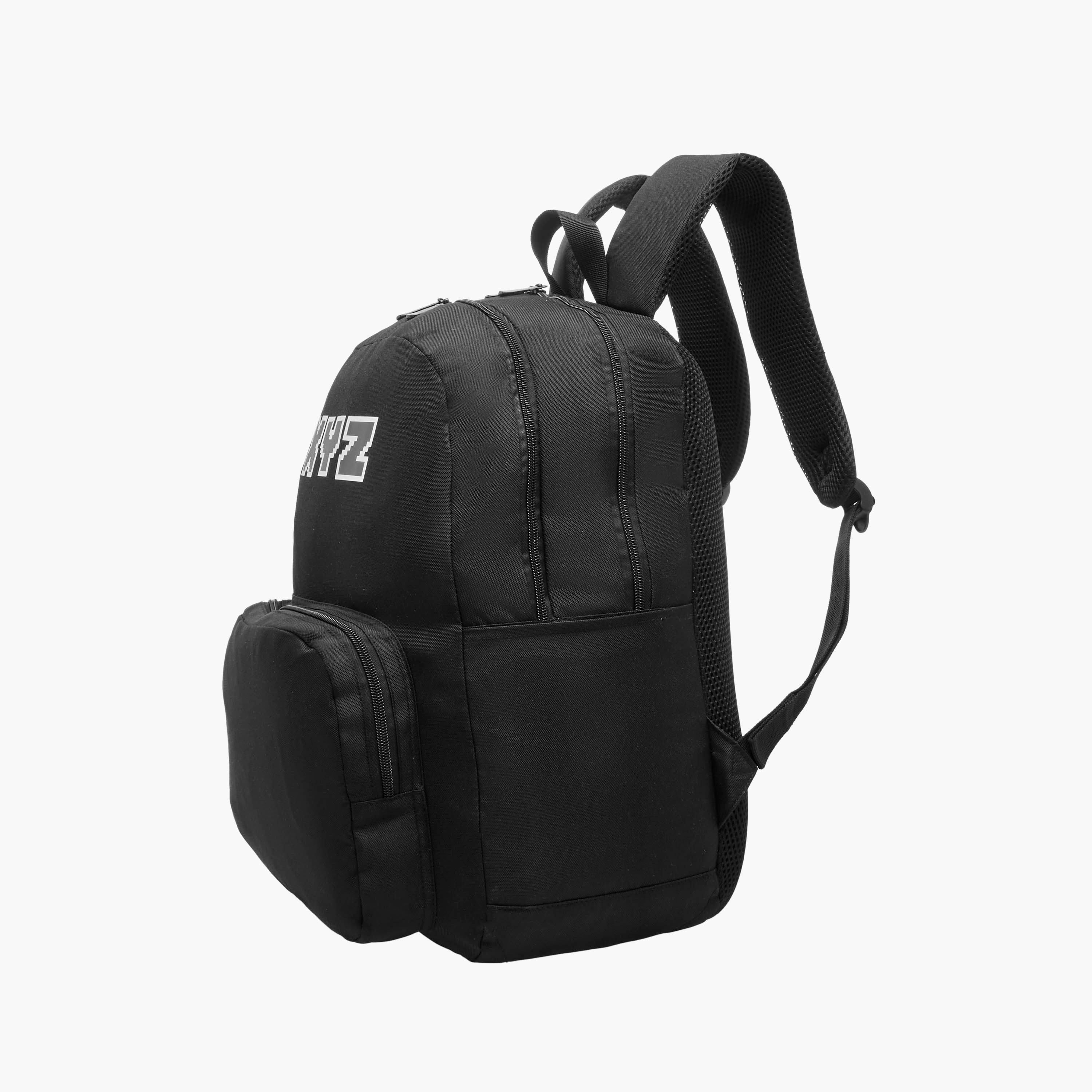 XYZ Logo Print Backpack with Adjustable Straps and Zip Closure - 18 inches-school-bagsandbackpacks-backpacks-image-4