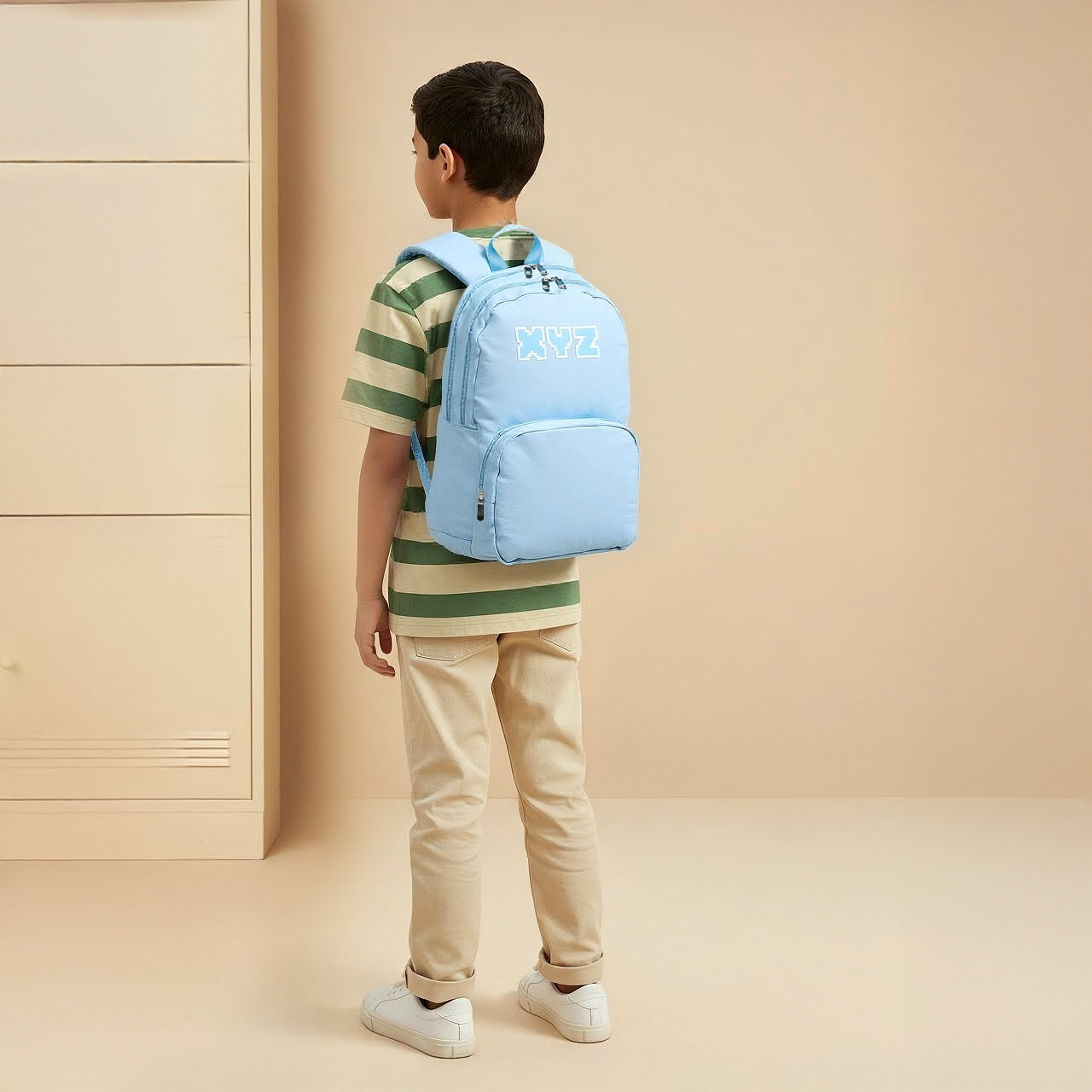 XYZ Logo Print Backpack with Adjustable Straps and Zip Closure - 18 inches-school-bagsandbackpacks-backpacks-image-3