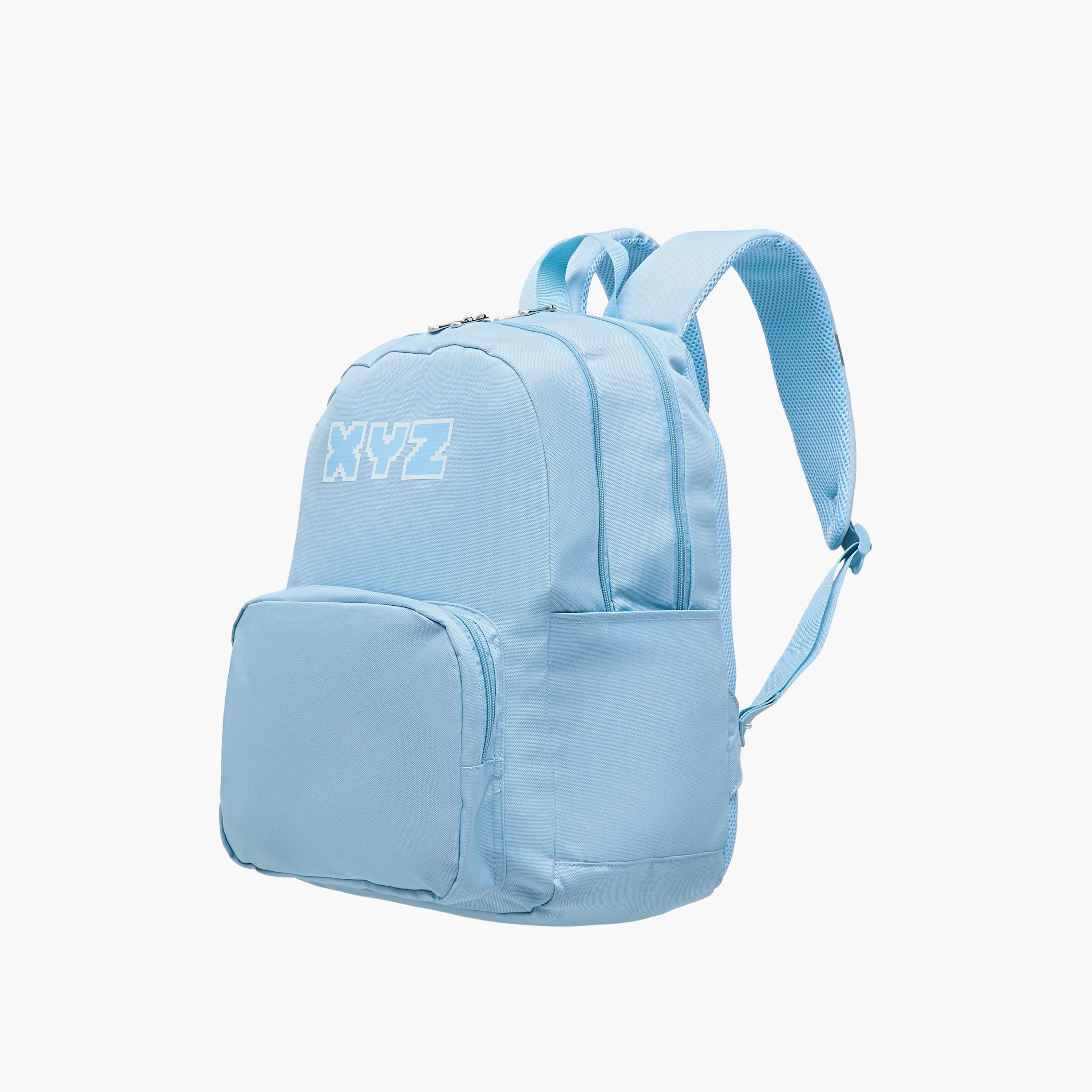 XYZ Logo Print Backpack with Adjustable Straps and Zip Closure - 18 inches-school-bagsandbackpacks-backpacks-image-4