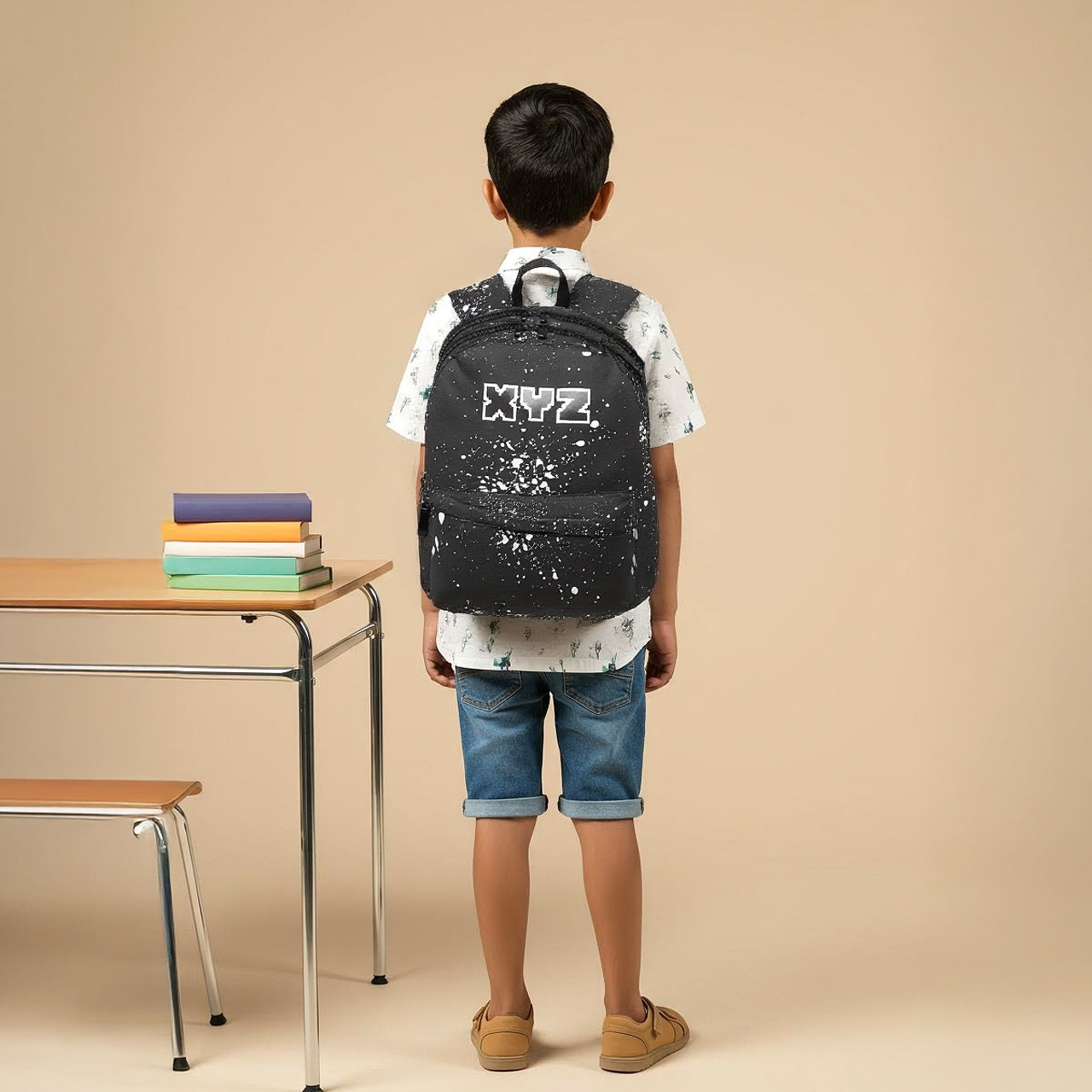 XYZ Printed Backpack with Adjustable Straps and Zip Closure - 18 inches-school-bagsandbackpacks-backpacks-image-3