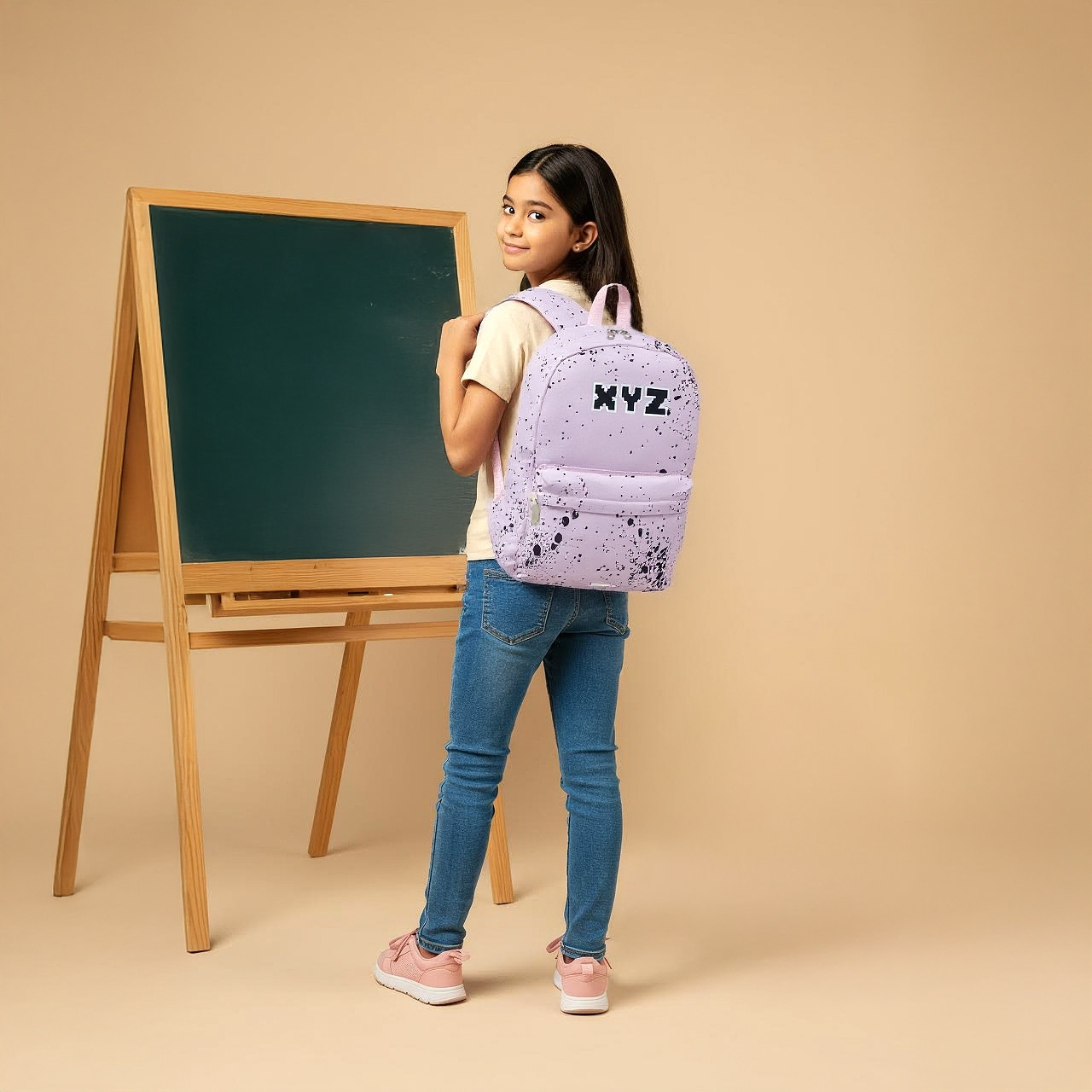 XYZ Printed Backpack with Adjustable Straps and Zip Closure - 18 inches-school-bagsandbackpacks-backpacks-image-2