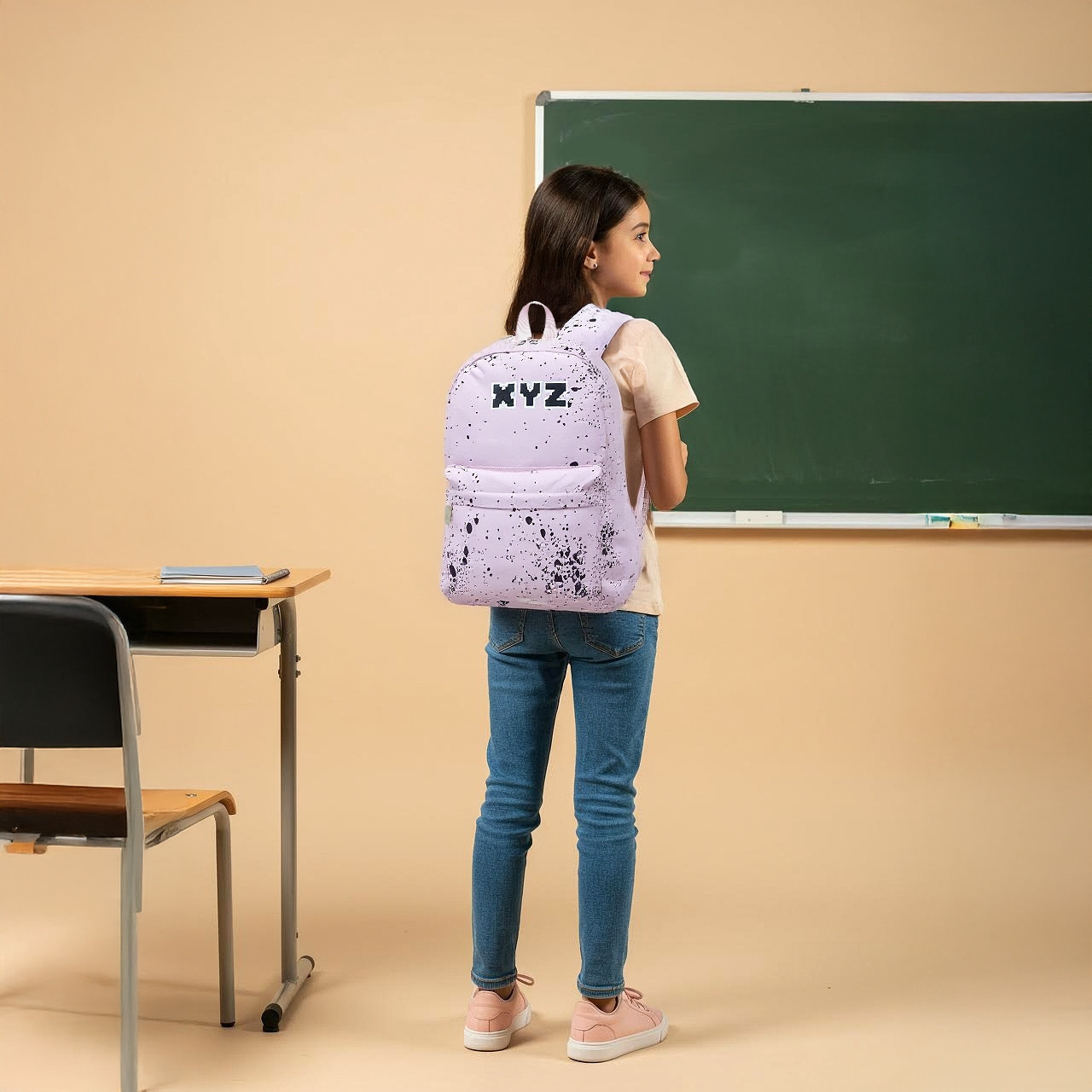 XYZ Printed Backpack with Adjustable Straps and Zip Closure - 18 inches-school-bagsandbackpacks-backpacks-image-3