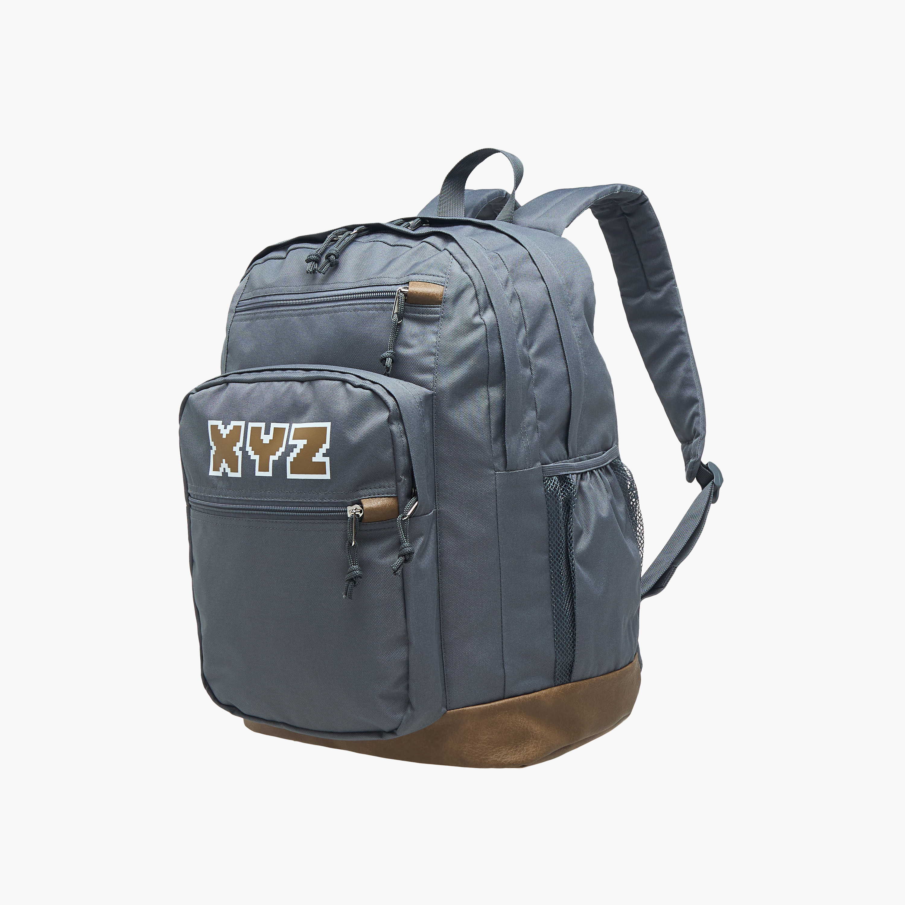 XYZ Logo Print Backpack with Adjustable Straps and Zip Closure - 18 inches-school-bagsandbackpacks-backpacks-image-4