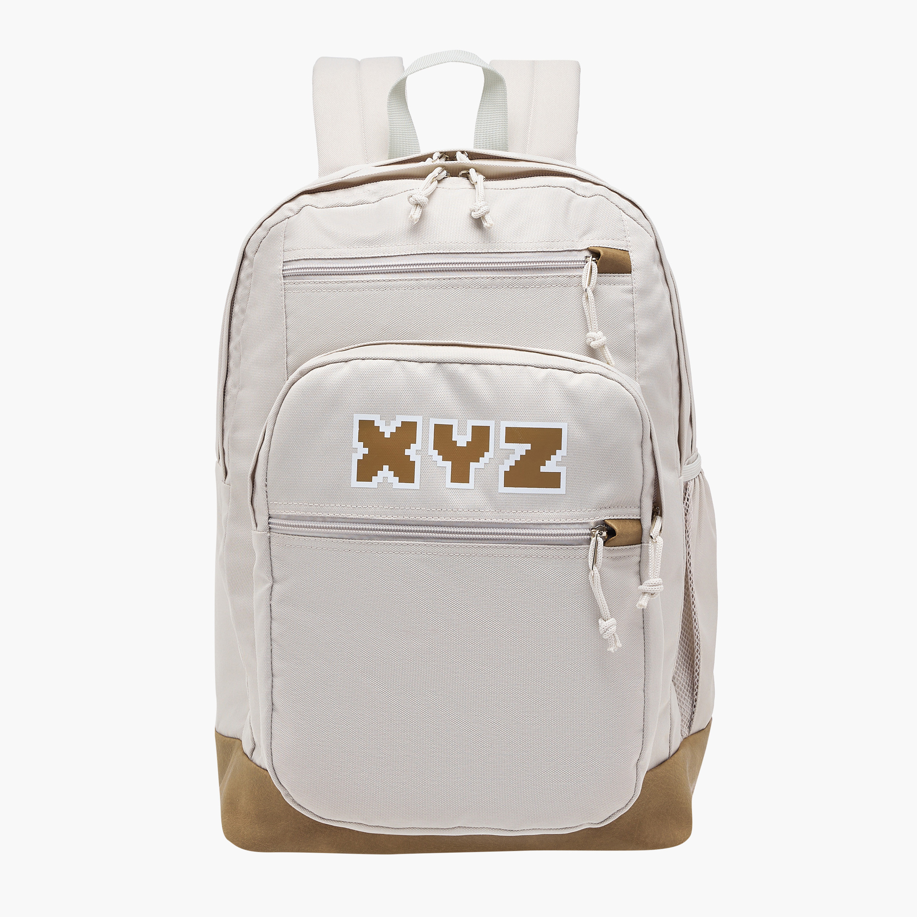 XYZ Logo Print Backpack with Adjustable Straps and Zip Closure - 18 inches-school-bagsandbackpacks-backpacks-image-1