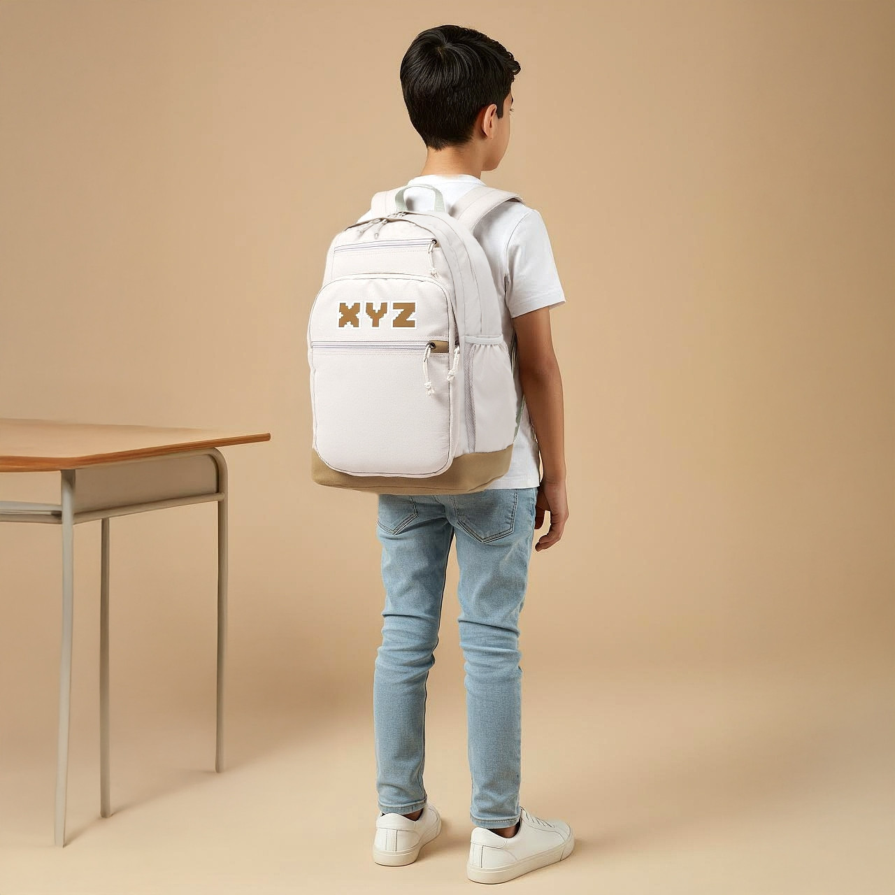 XYZ Logo Print Backpack with Adjustable Straps and Zip Closure - 18 inches-school-bagsandbackpacks-backpacks-image-3