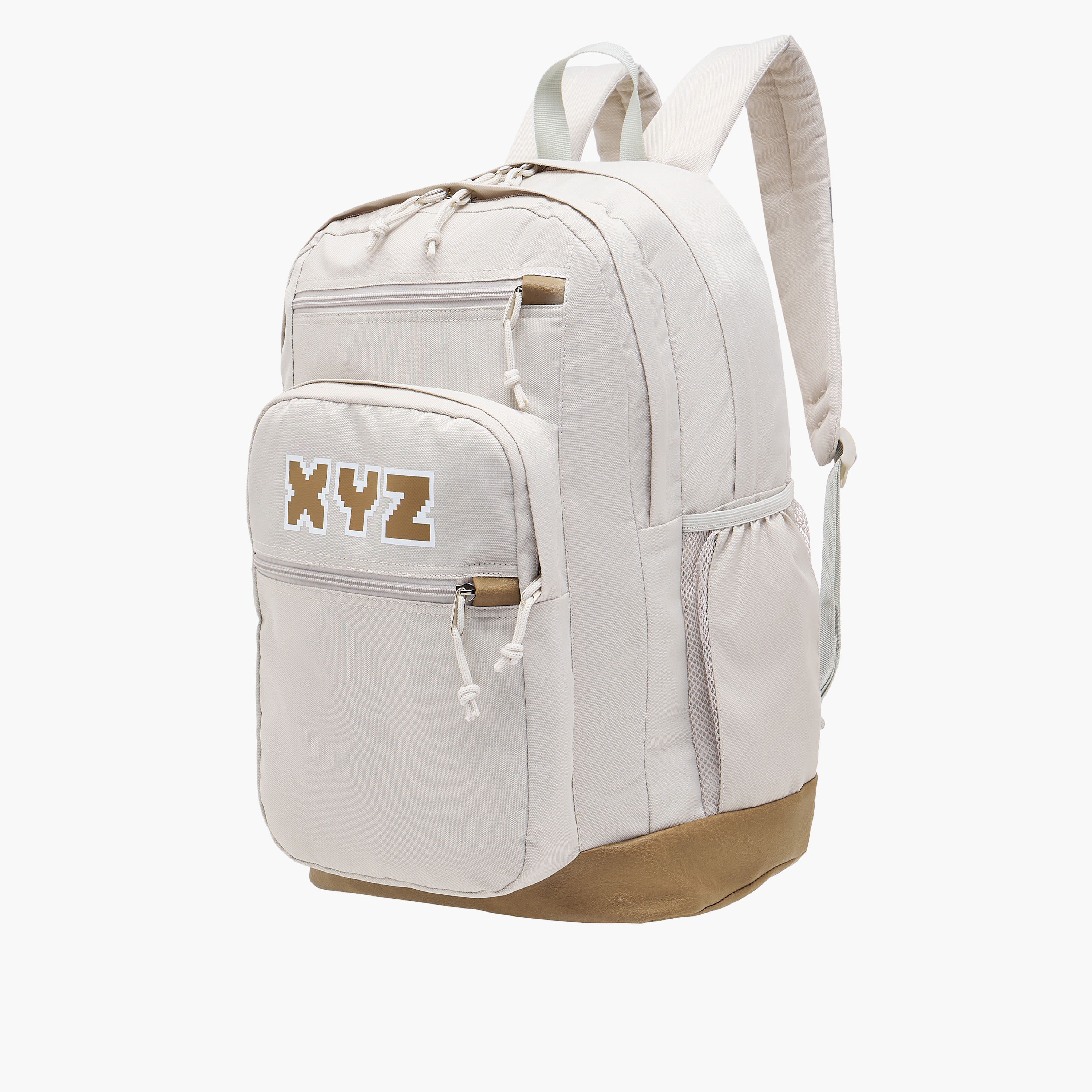 XYZ Logo Print Backpack with Adjustable Straps and Zip Closure - 18 inches-school-bagsandbackpacks-backpacks-image-4