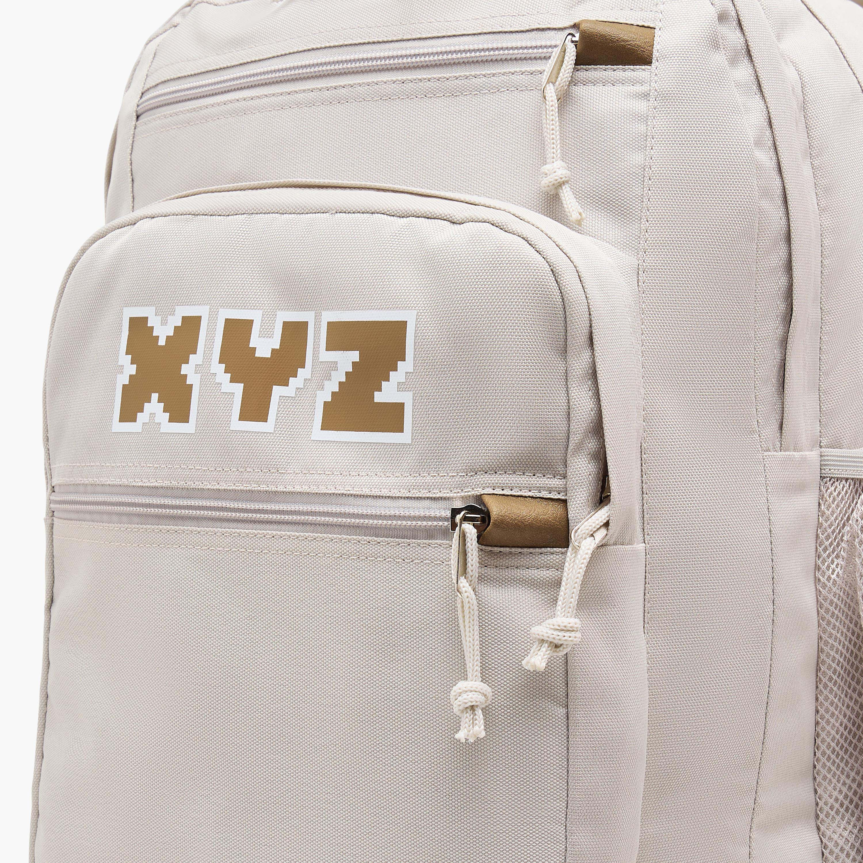 XYZ Logo Print Backpack with Adjustable Straps and Zip Closure - 18 inches-school-bagsandbackpacks-backpacks-image-7