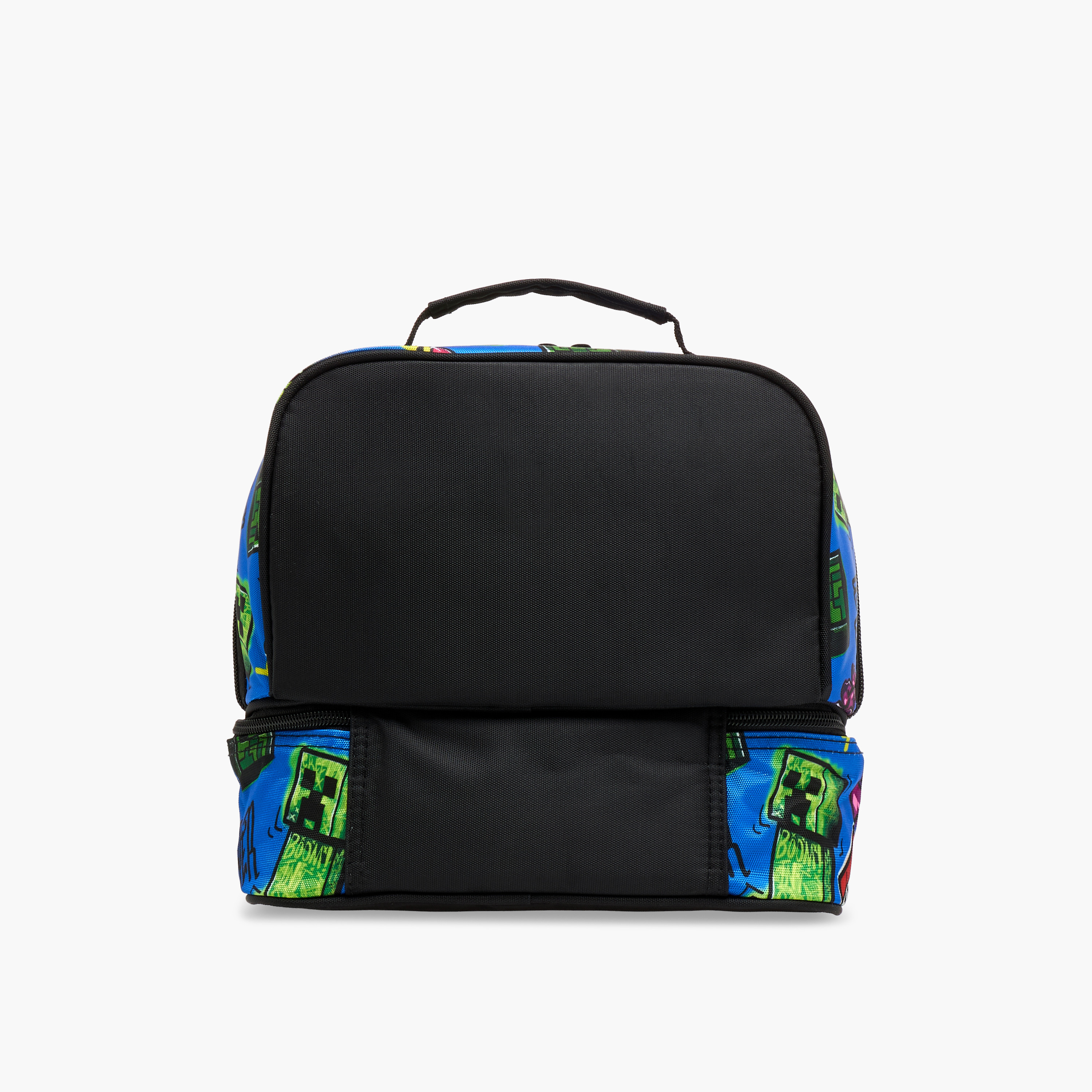 شنطة غداء بطبعات جرافيتي ماينكرافت بطبقتين مع سحاب إغلاق-school-lunchessentials-lunchbags-image-3