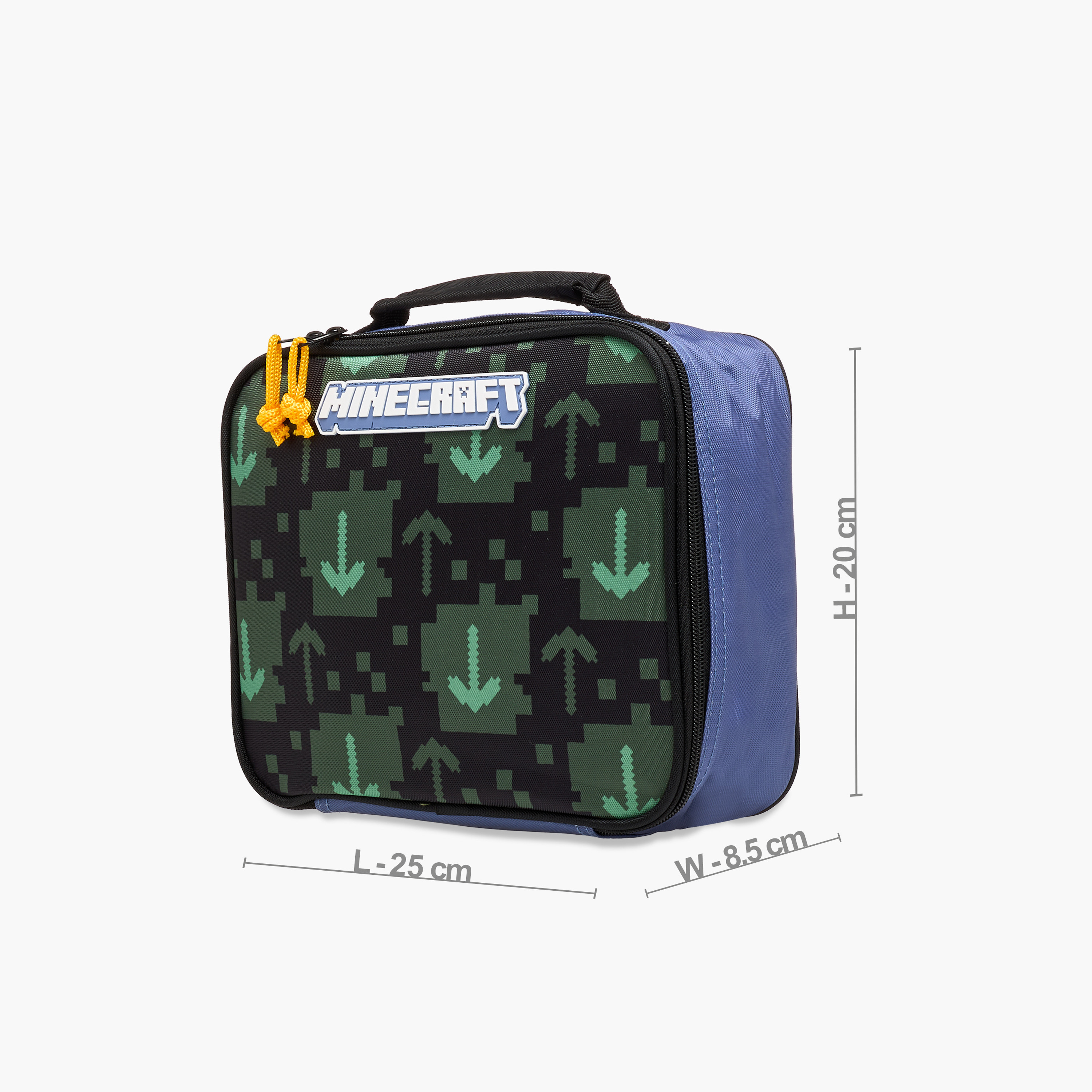 Minecraft Pixel Print Lunch Bag with Zip Closure-school-lunchessentials-lunchbags-image-2