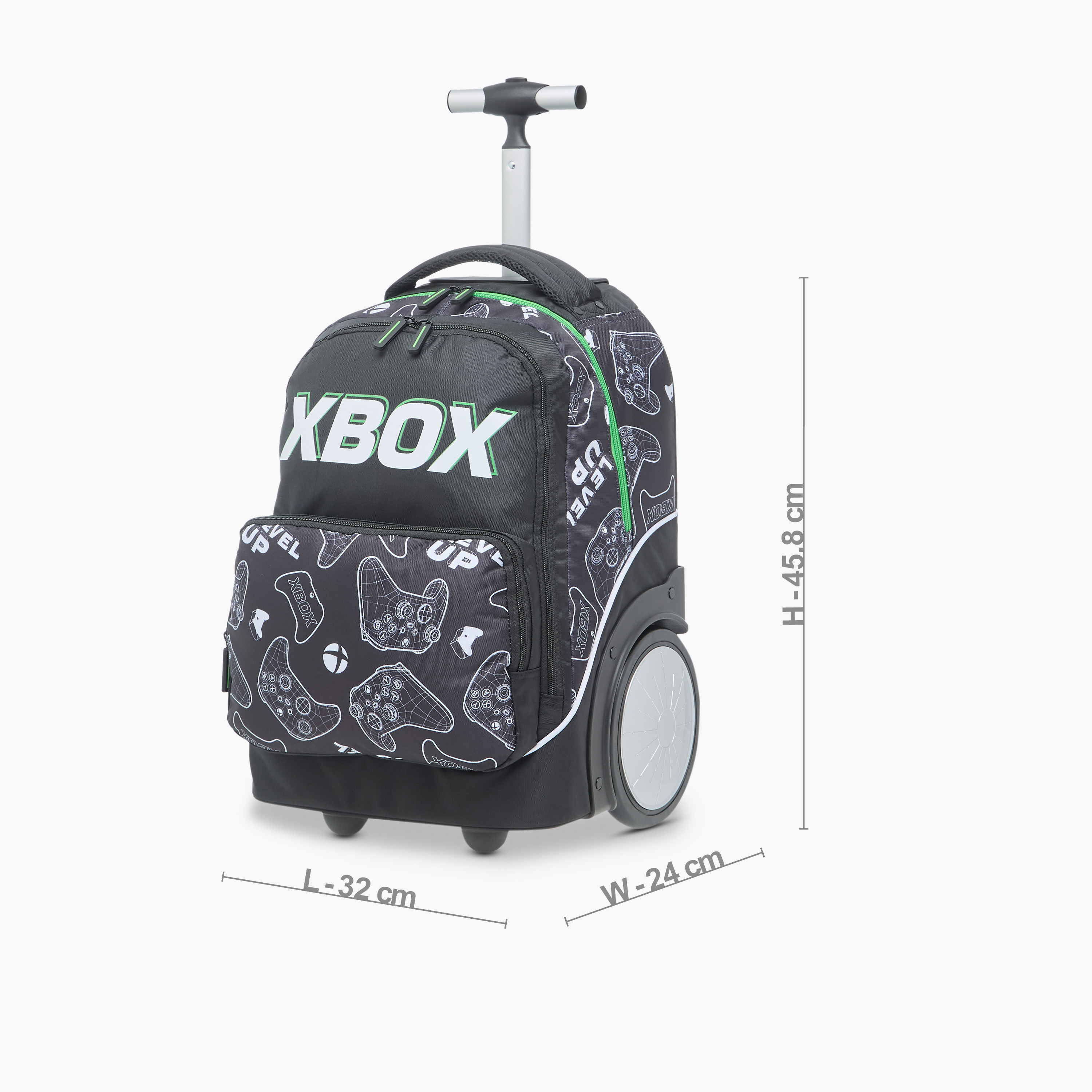 Xbox Gaming Trolley Bag for Boys 8-13 Years with Water Bottle Holder -school-bagsandbackpacks-trolleybags-image-3