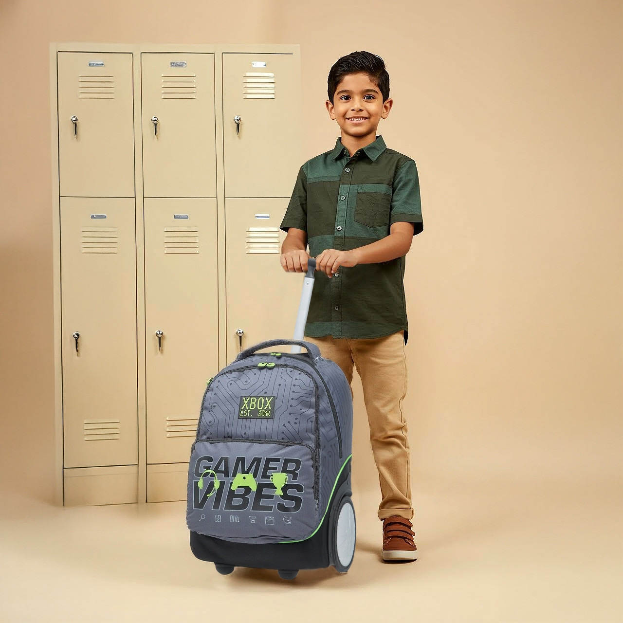 Xbox Gaming Trolley Bag for Boys 8-13 Years with Water Bottle Holder -school-bagsandbackpacks-trolleybags-image-4