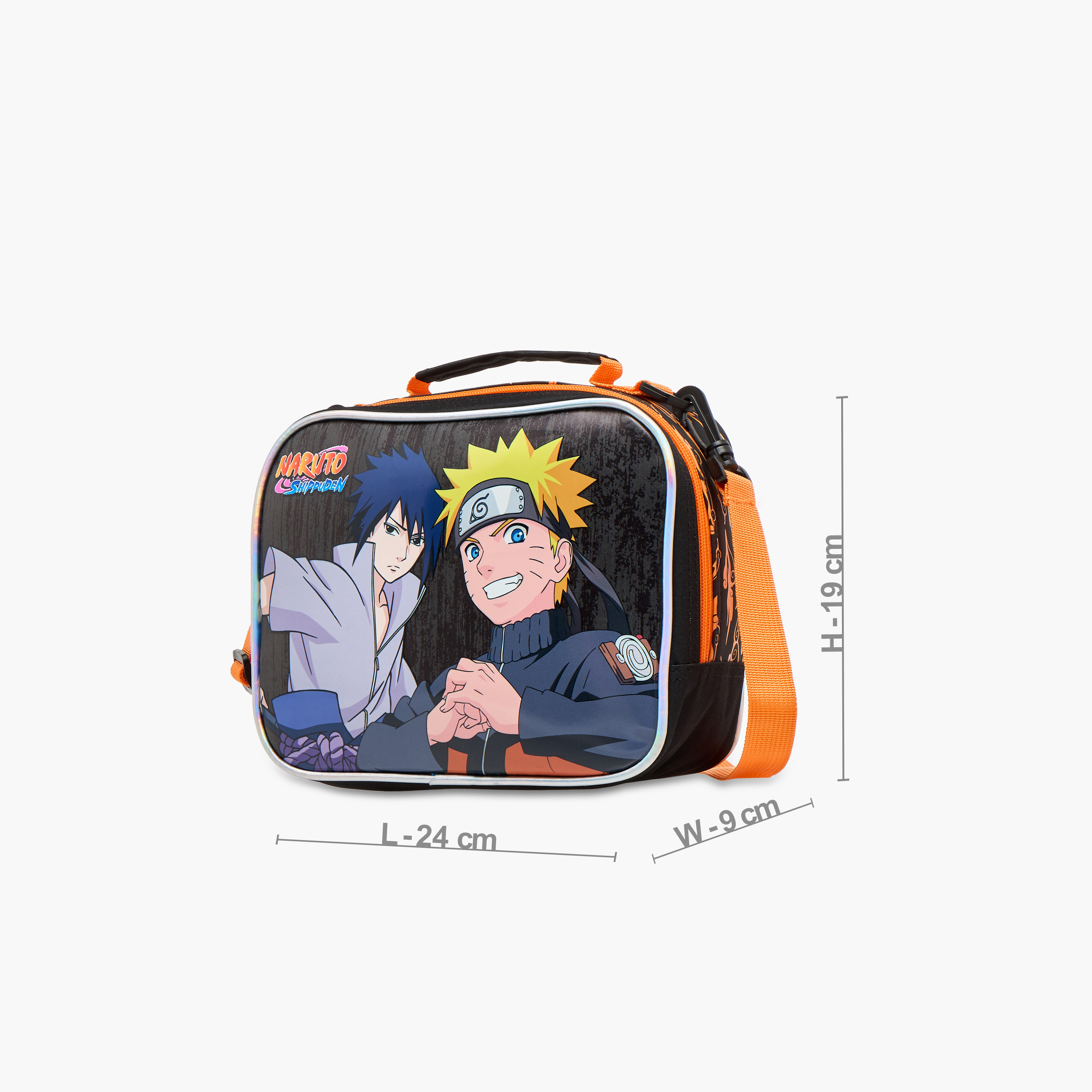 TV Tokyo Naruto Print Lunch Bag with Adjustable Strap and Zip Closure-school-lunchessentials-lunchbags-image-2