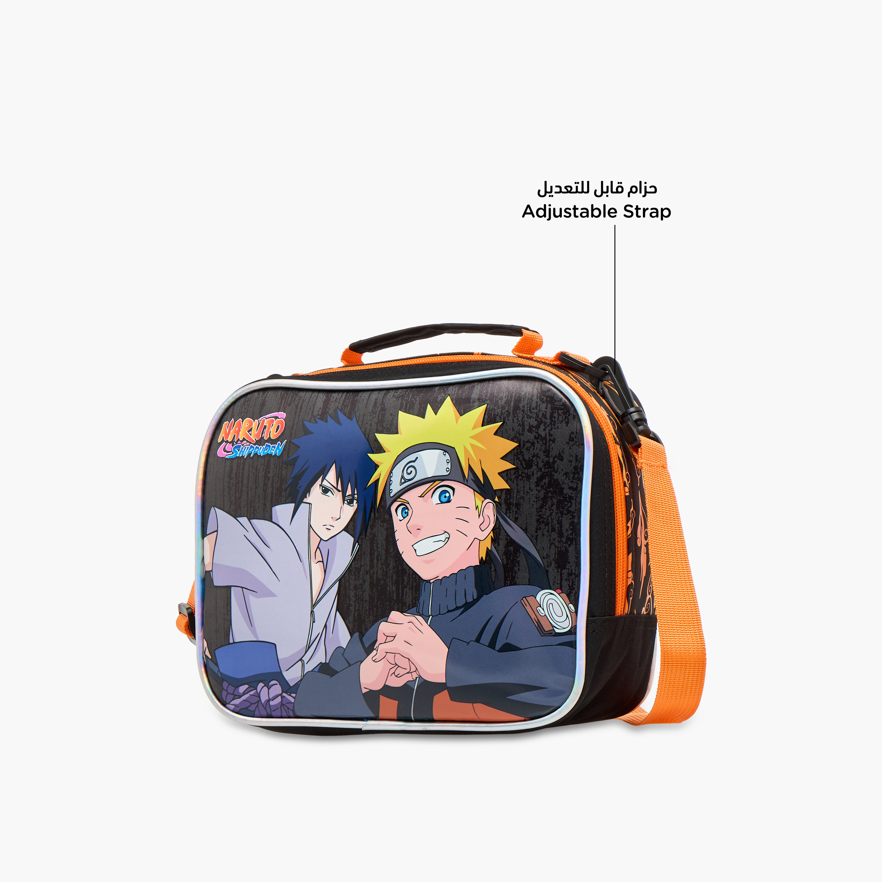 TV Tokyo Naruto Print Lunch Bag with Adjustable Strap and Zip Closure-school-lunchessentials-lunchbags-image-6
