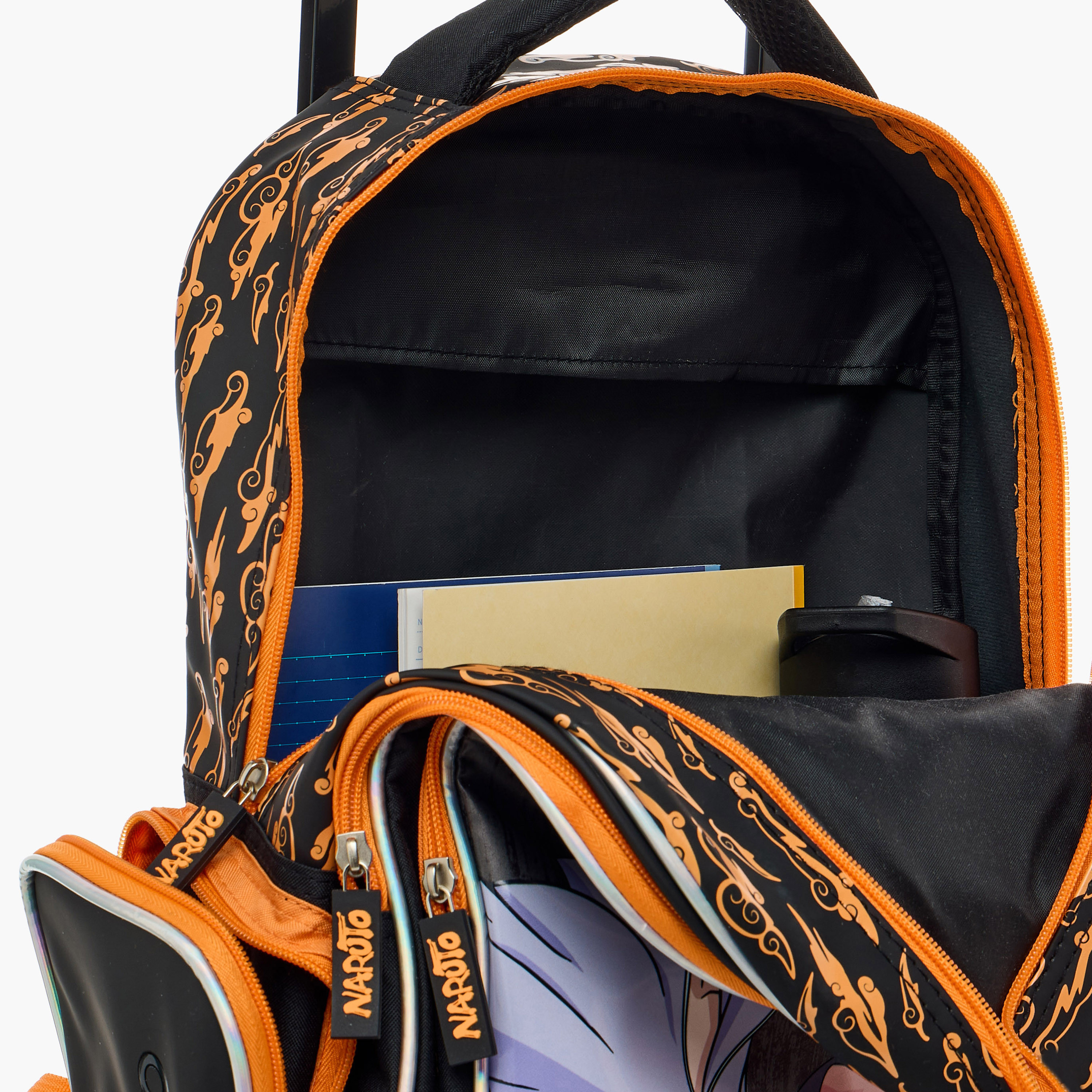 TV Tokyo Naruto Print Trolley Backpack with Retractable Handle - 16 inches-school-bagsandbackpacks-trolleybags-image-17