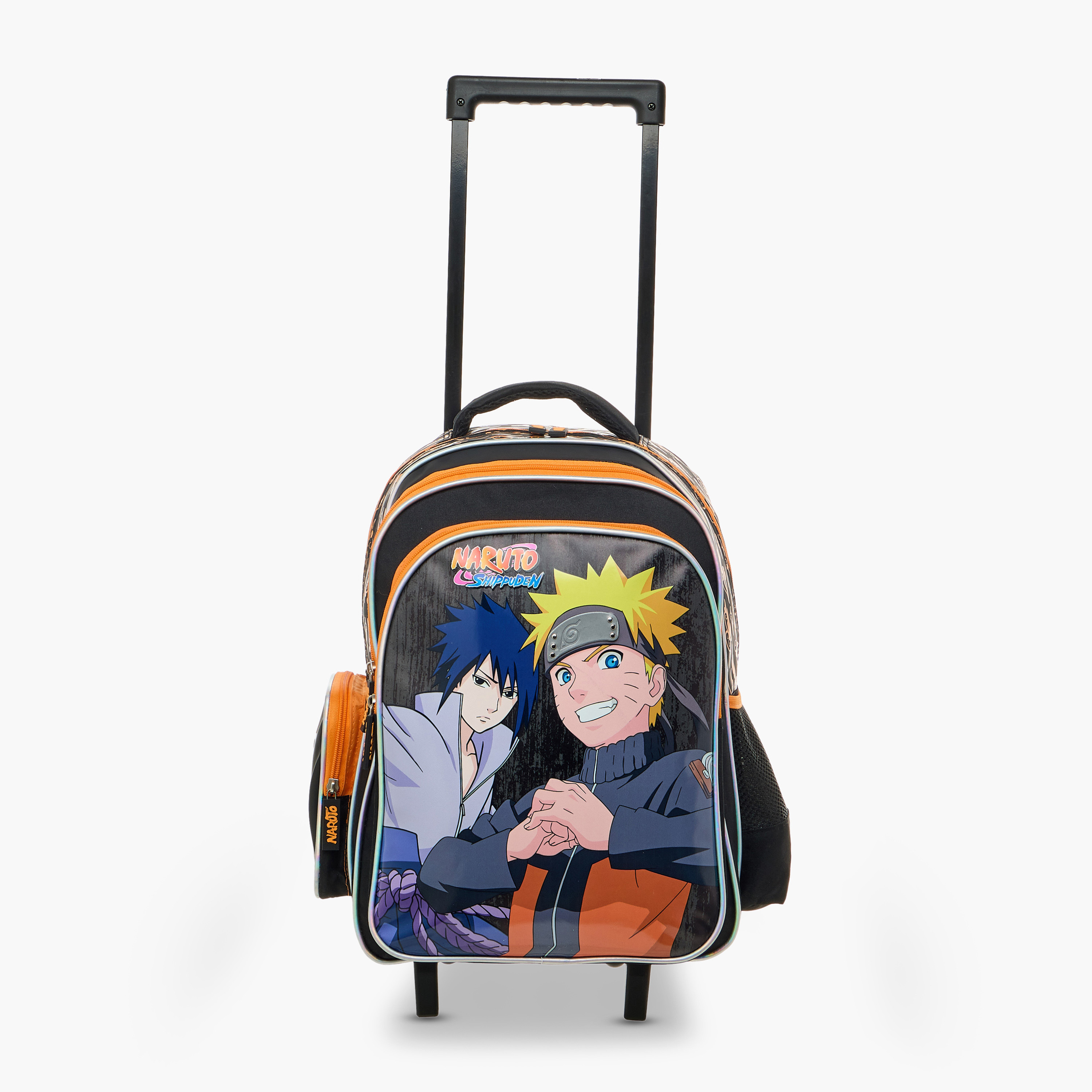 TV Tokyo Naruto Print Trolley Backpack with Retractable Handle - 16 inches-school-bagsandbackpacks-trolleybags-image-7
