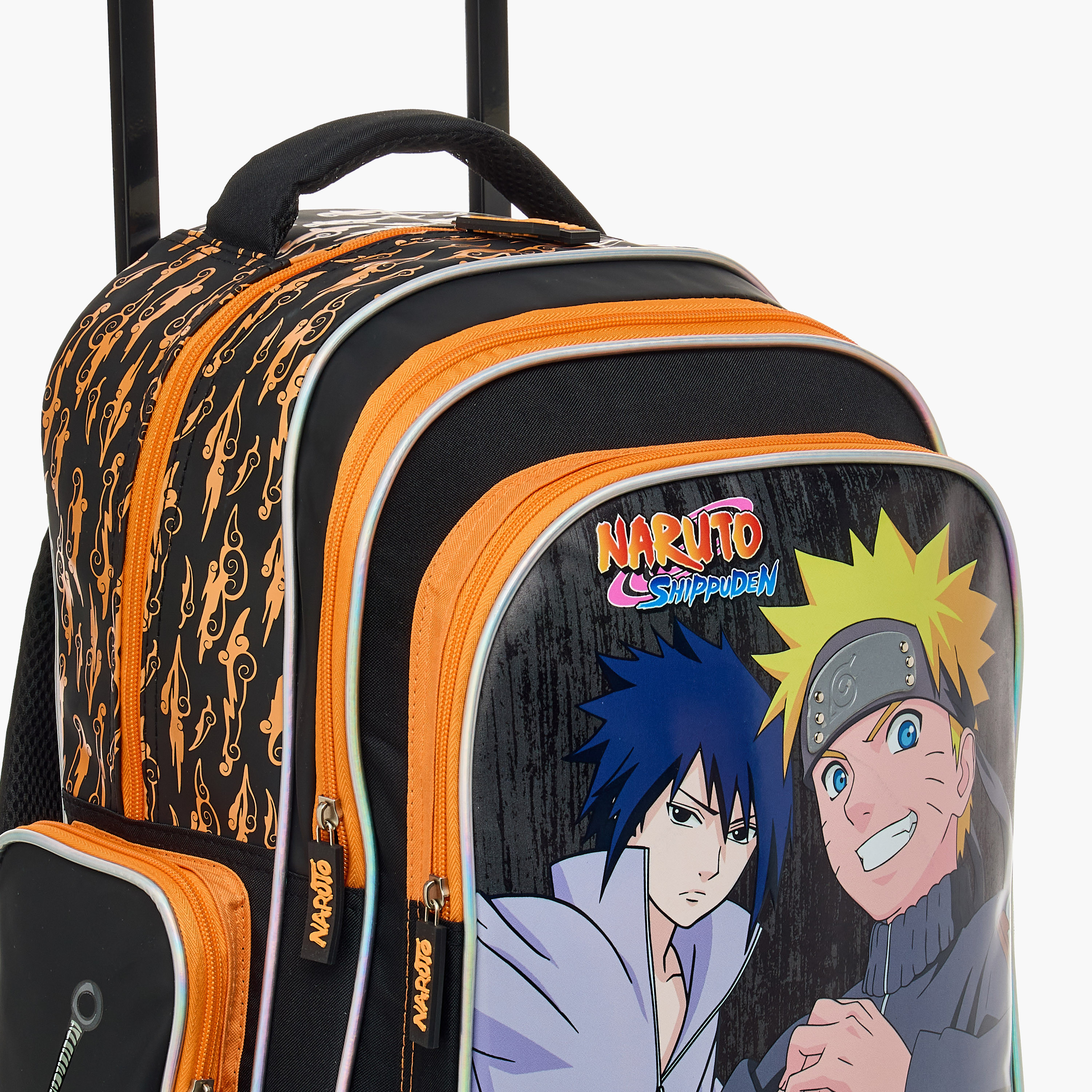 TV Tokyo Naruto Print Trolley Backpack with Retractable Handle - 16 inches-school-bagsandbackpacks-trolleybags-image-8