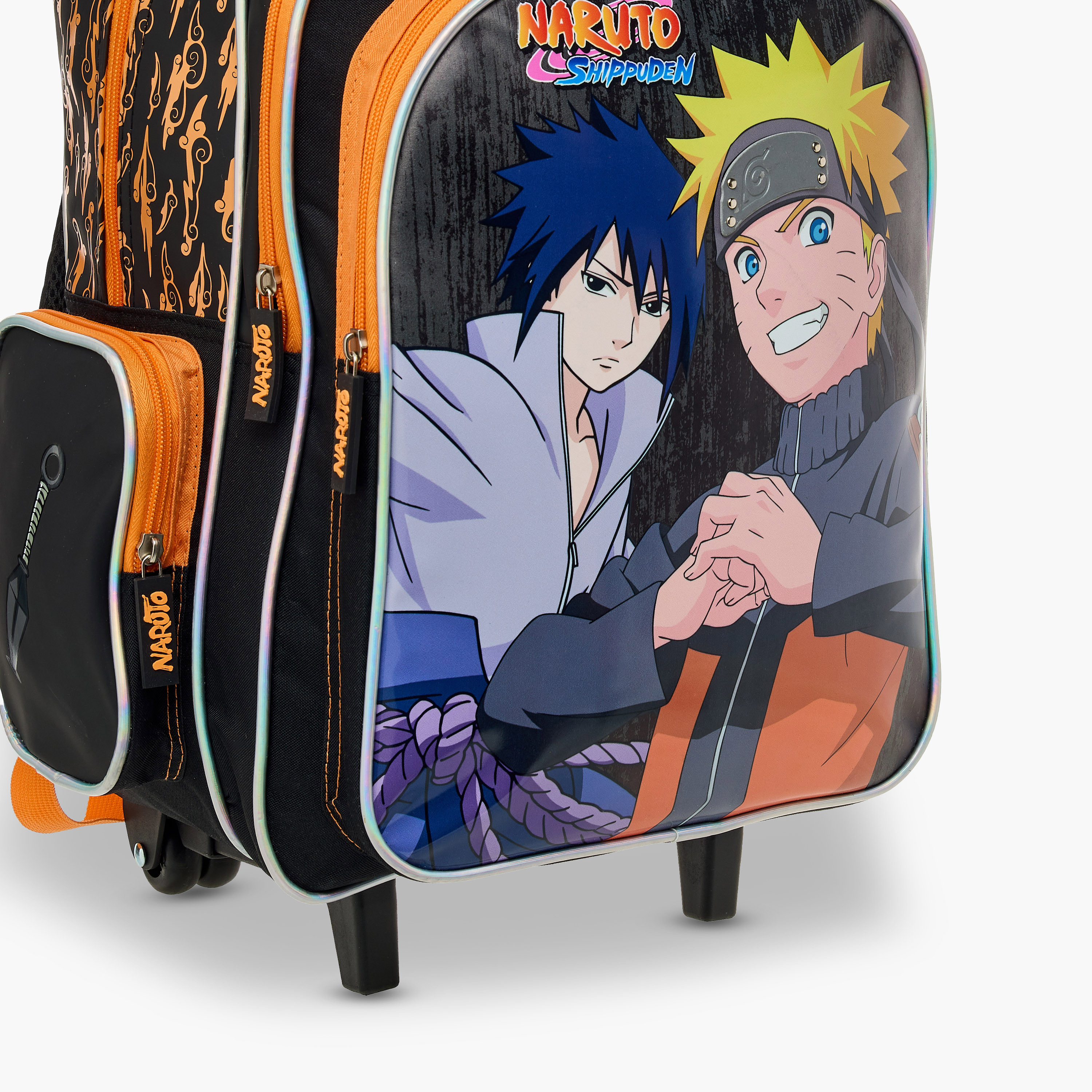 TV Tokyo Naruto Print Trolley Backpack with Retractable Handle - 16 inches-school-bagsandbackpacks-trolleybags-image-9