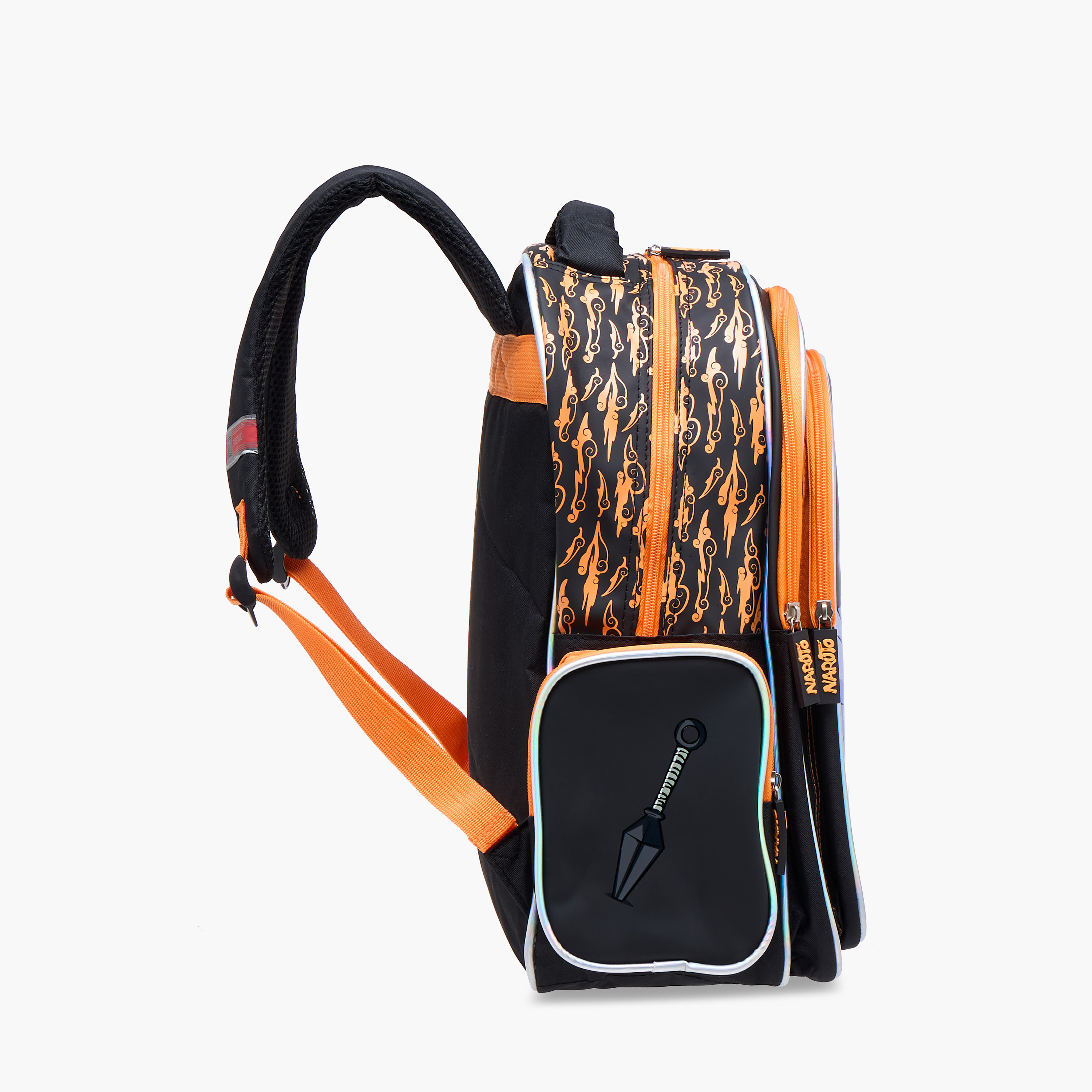 TV Tokyo Naruto Print Backpack with Adjustable Straps and Zip Closure - 16 inches-school-bagsandbackpacks-backpacks-image-3