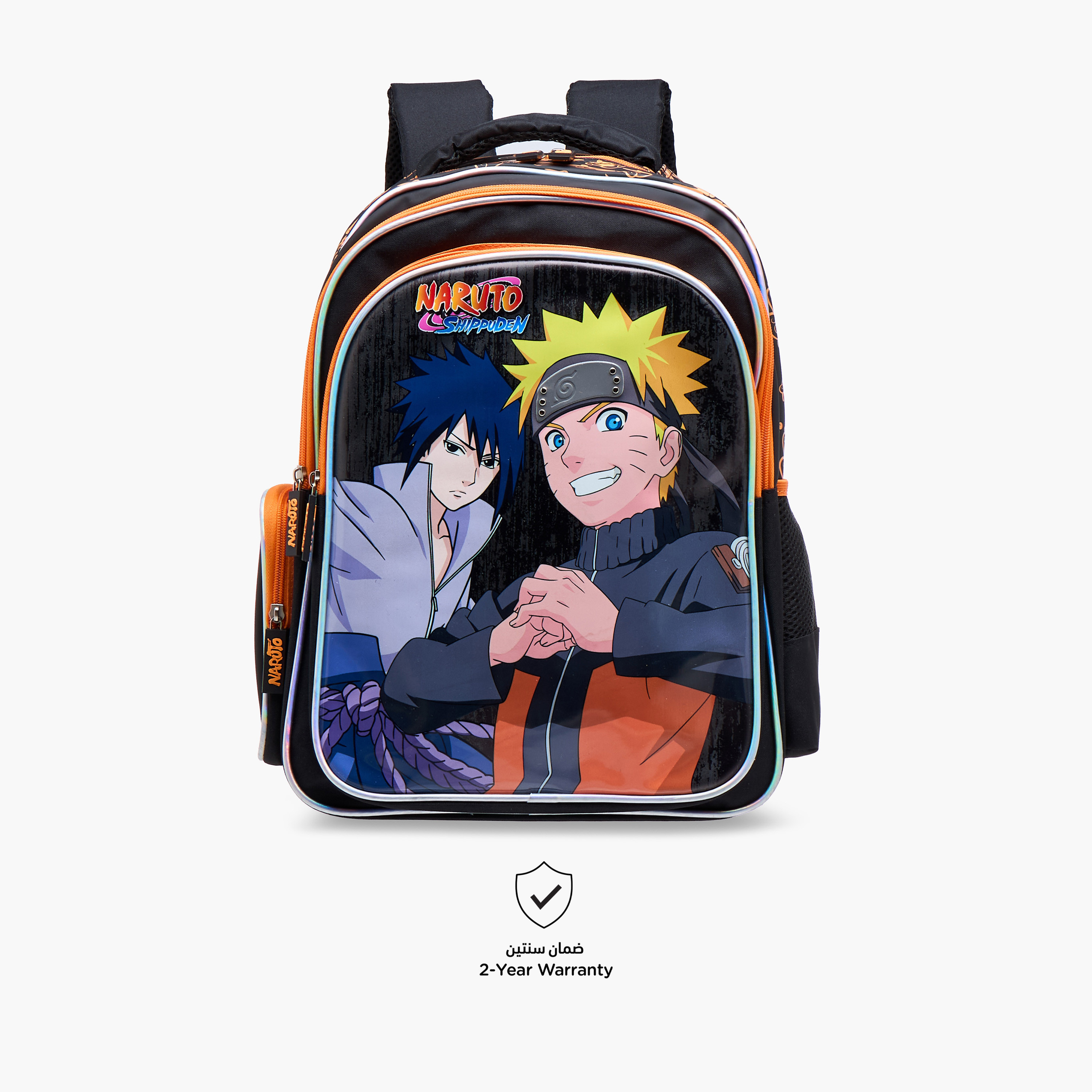 TV Tokyo Naruto Print Backpack with Adjustable Straps and Zip Closure - 16 inches-school-bagsandbackpacks-backpacks-image-4