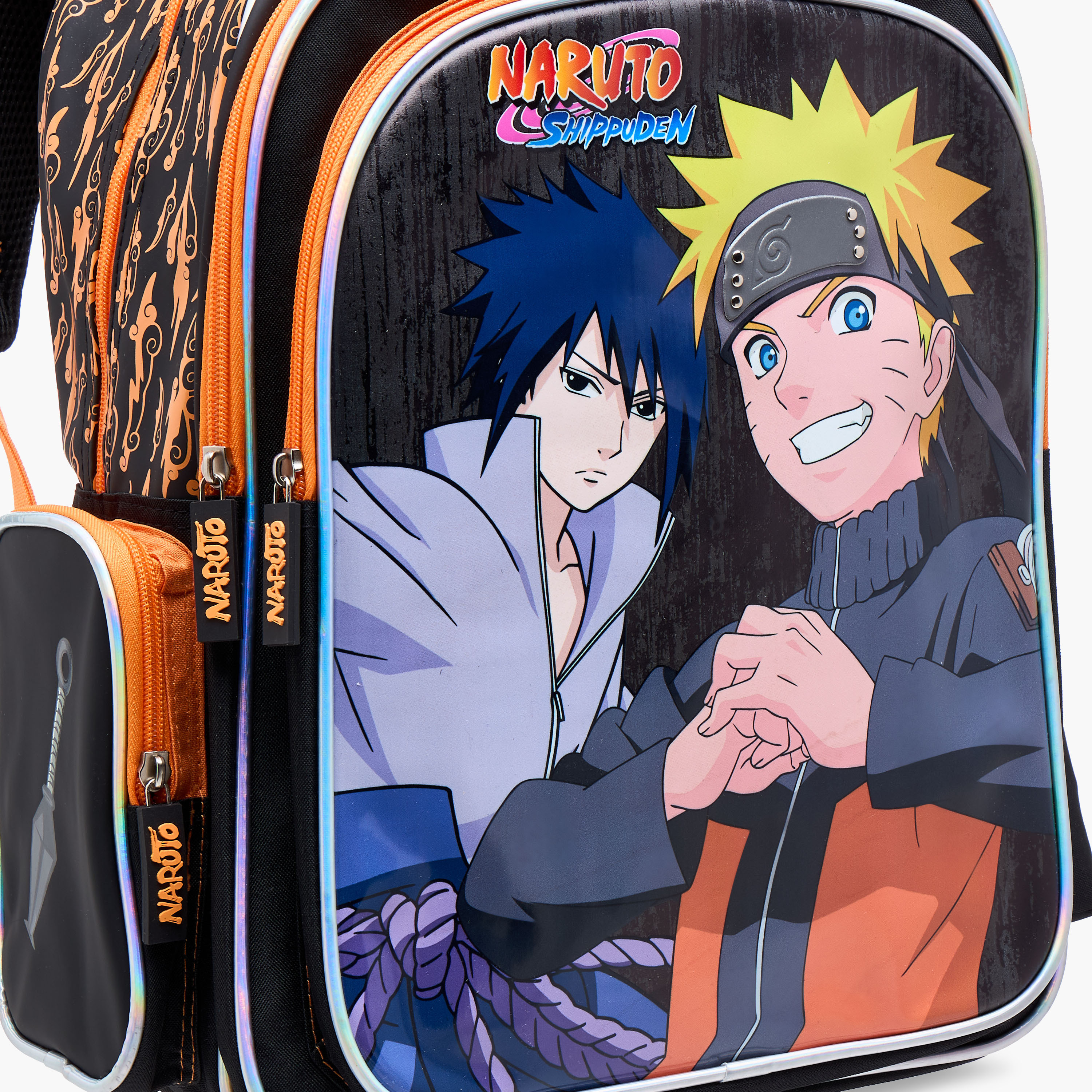 TV Tokyo Naruto Print Backpack with Adjustable Straps and Zip Closure - 16 inches-school-bagsandbackpacks-backpacks-image-7