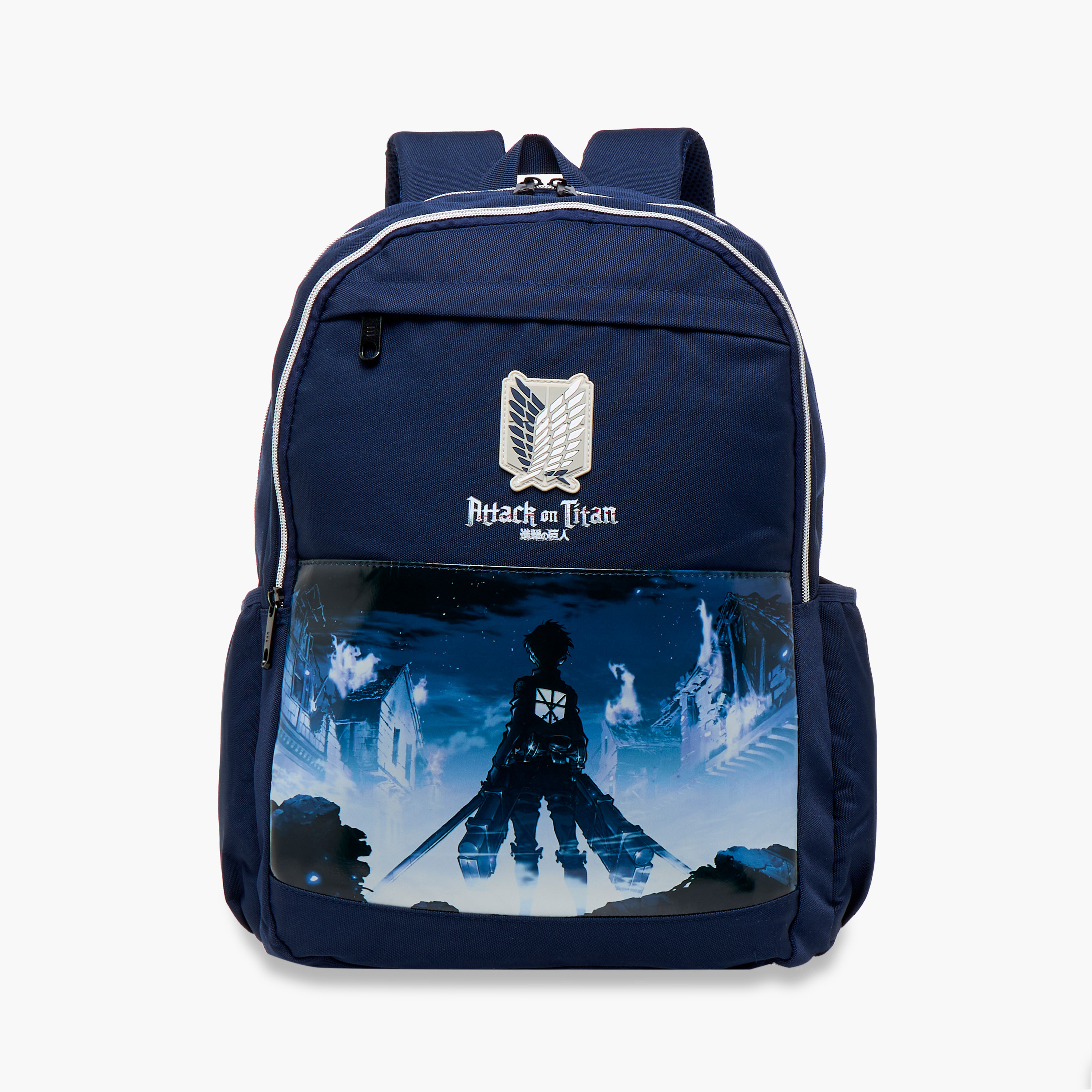Pikaboom Attack on Titan Print Backpack with Adjustable Straps and Zip Closure - 18 inches-school-bagsandbackpacks-backpacks-image-1