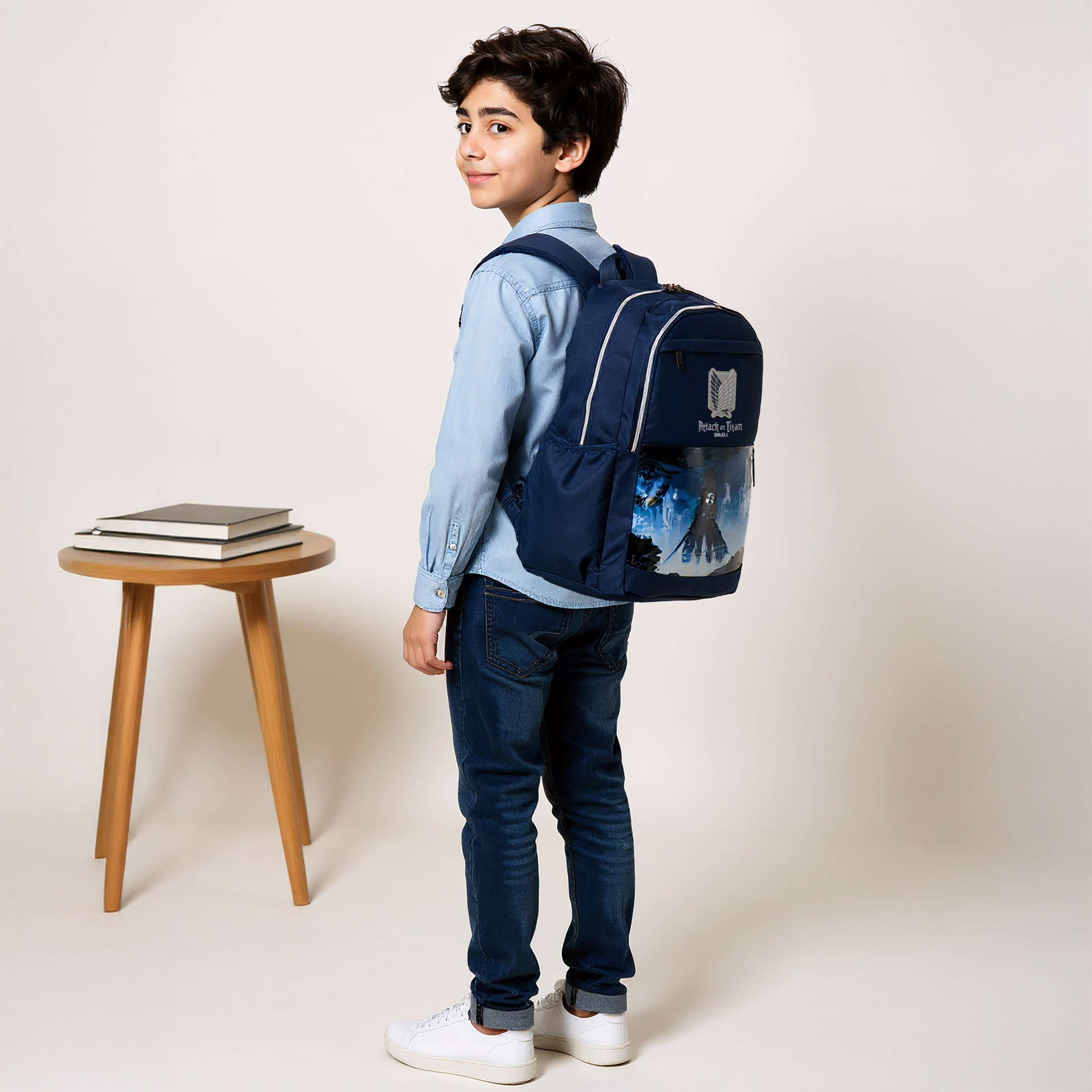 Pikaboom Attack on Titan Print Backpack with Adjustable Straps and Zip Closure - 18 inches-school-bagsandbackpacks-backpacks-image-3