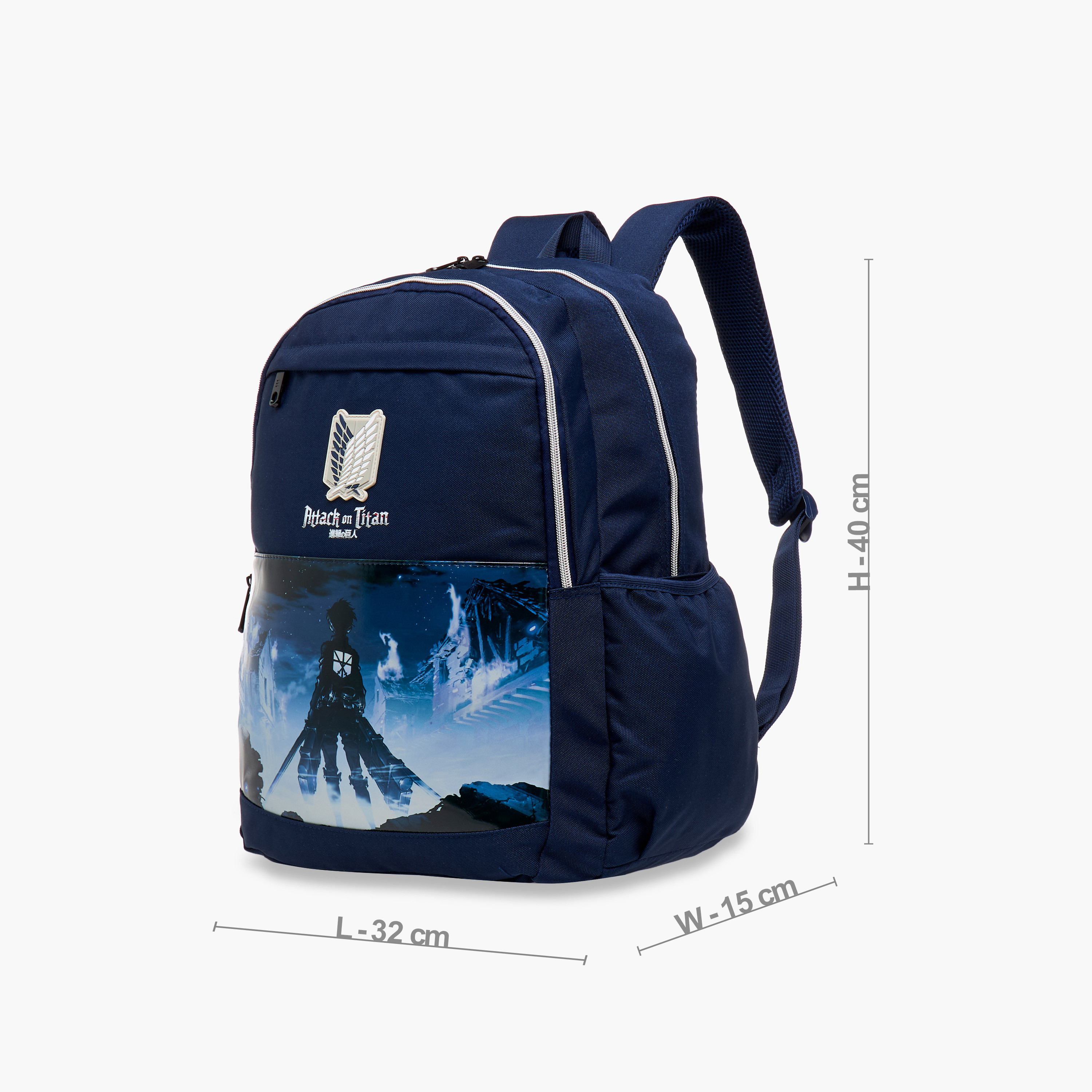 Pikaboom Attack on Titan Print Backpack with Adjustable Straps and Zip Closure - 18 inches-school-bagsandbackpacks-backpacks-image-4