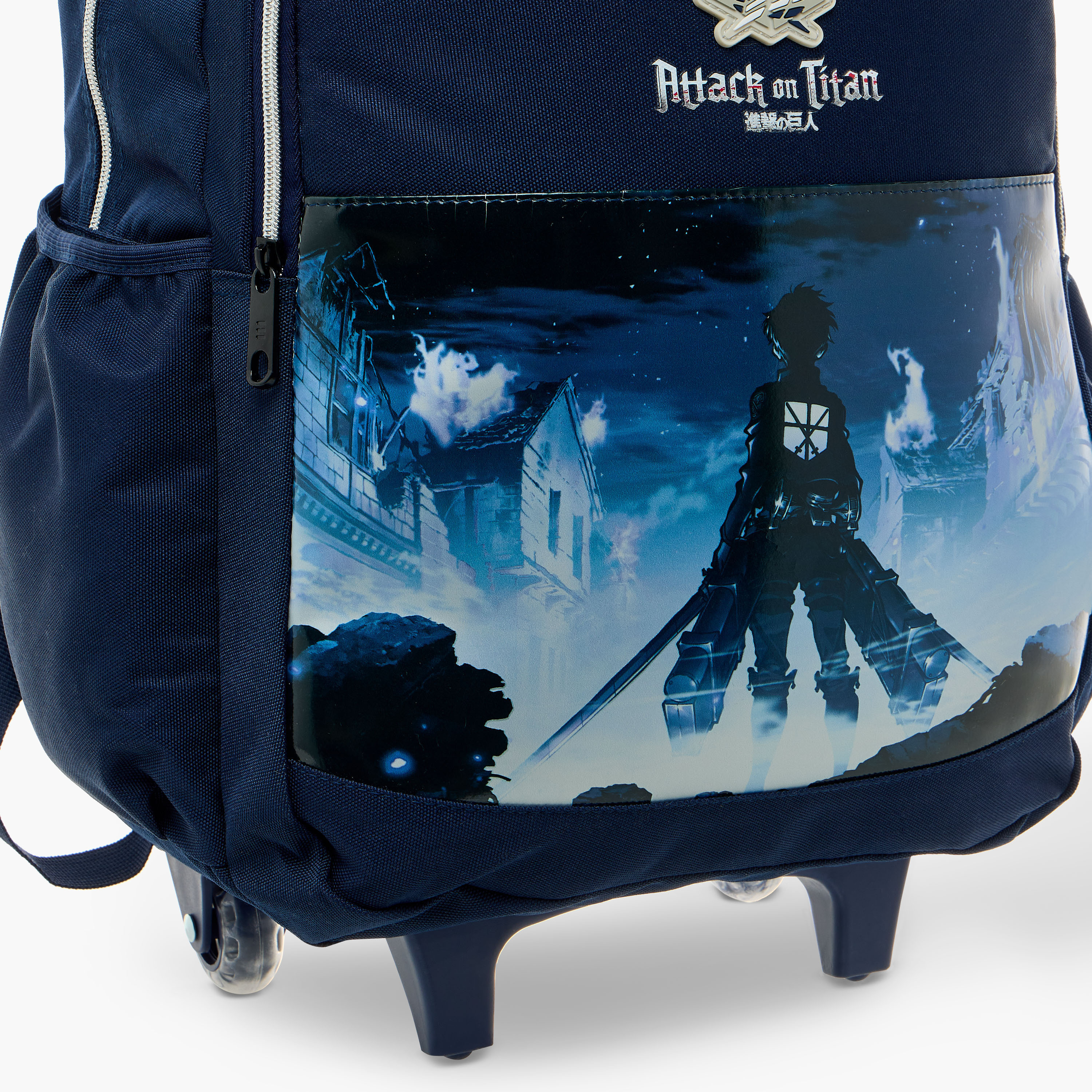 Pikaboom Attack on Titan Print Trolley Backpack with Retractable Handle - 18 inches-school-bagsandbackpacks-trolleybags-image-11