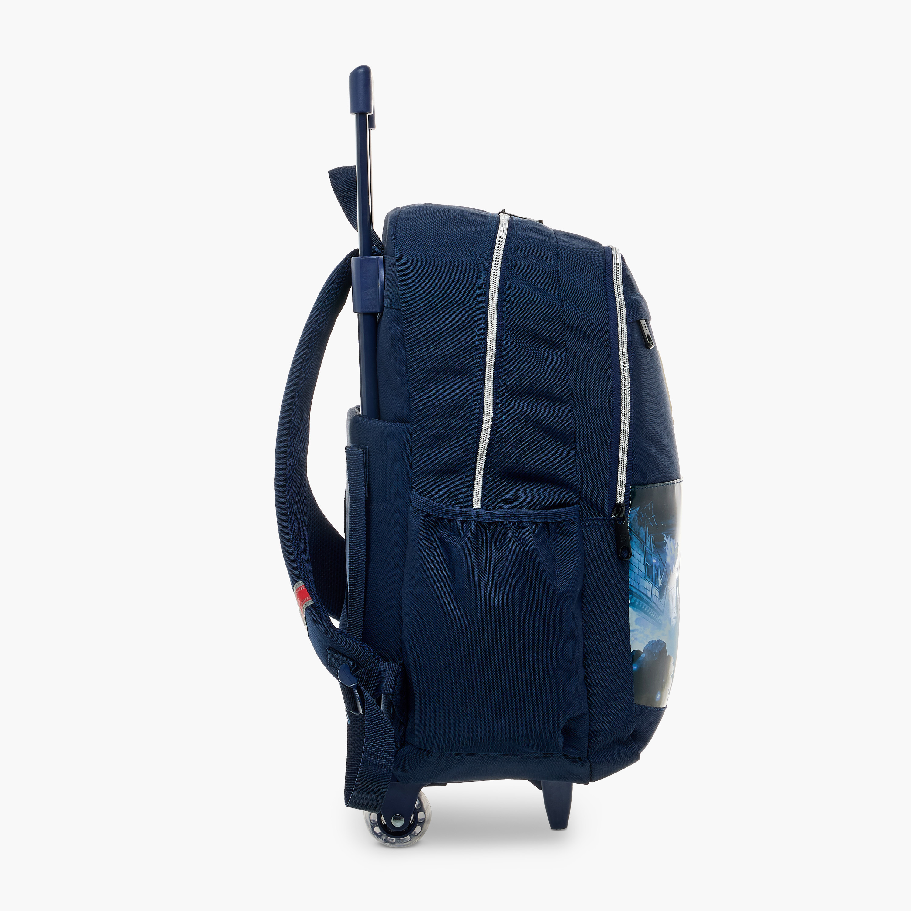 Pikaboom Attack on Titan Print Trolley Backpack with Retractable Handle - 18 inches-school-bagsandbackpacks-trolleybags-image-3