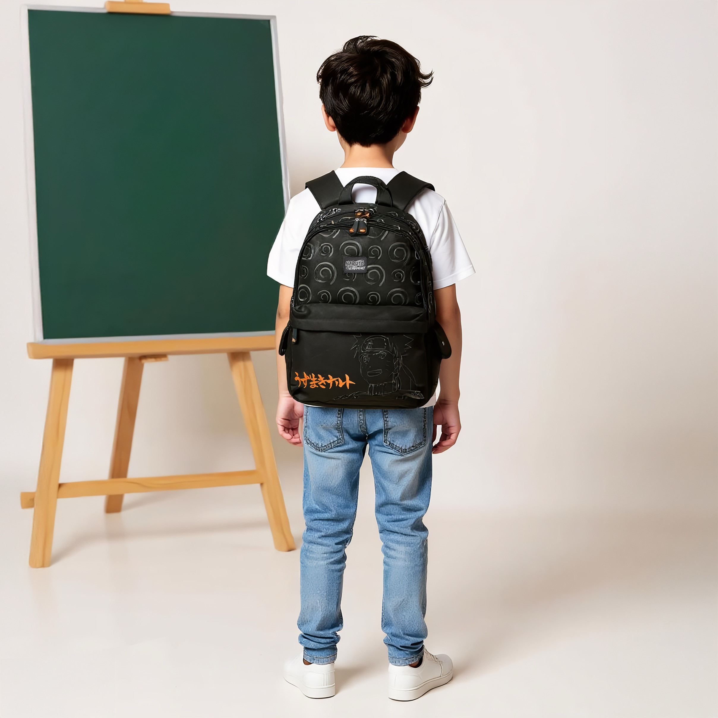 TV Tokyo Naruto Print Backpack with Adjustable Straps and Zip Closure - 18 inches-school-bagsandbackpacks-backpacks-image-3