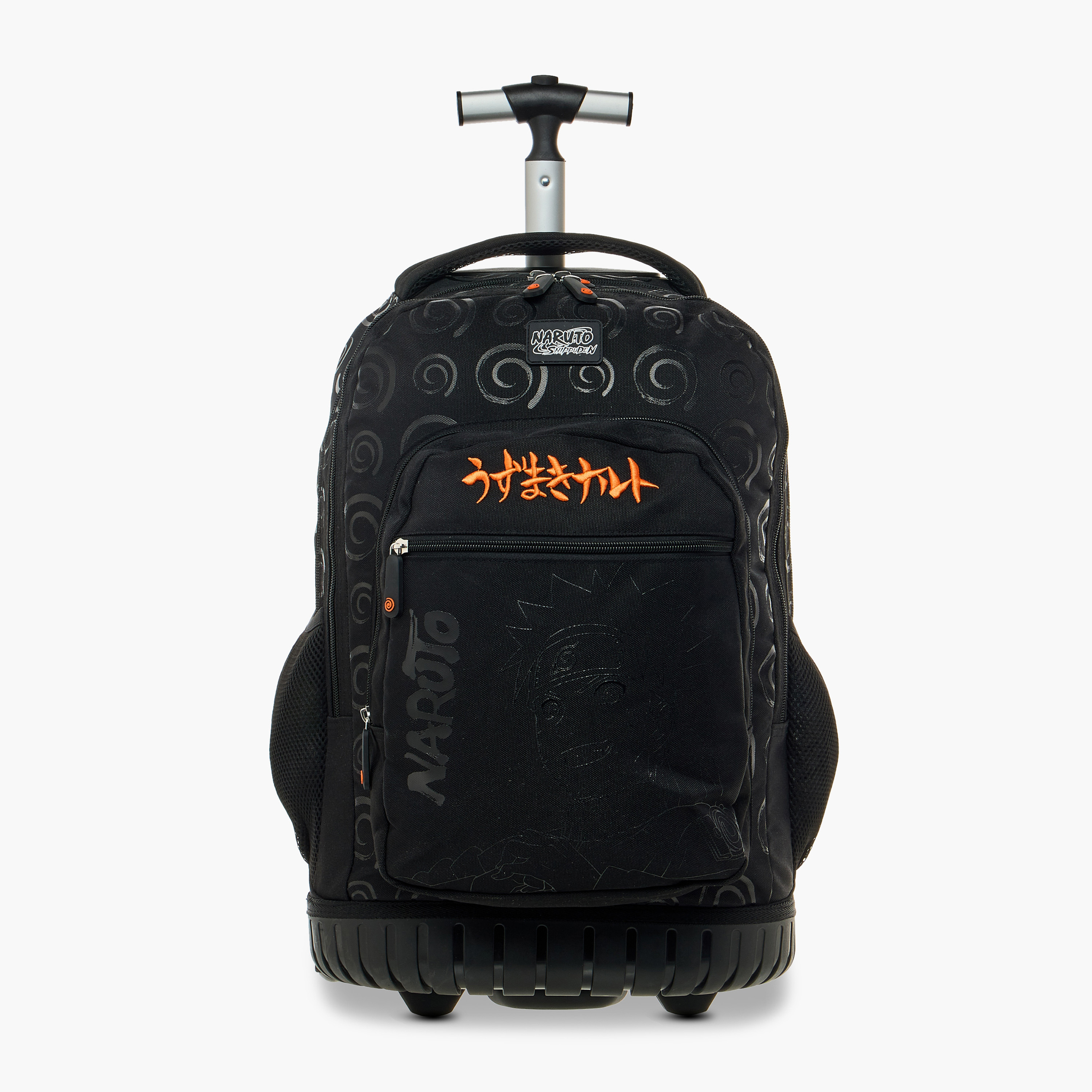 TV Tokyo Naruto Print Trolley Backpack with Retractable Handle - 18 inches-school-bagsandbackpacks-trolleybags-image-1