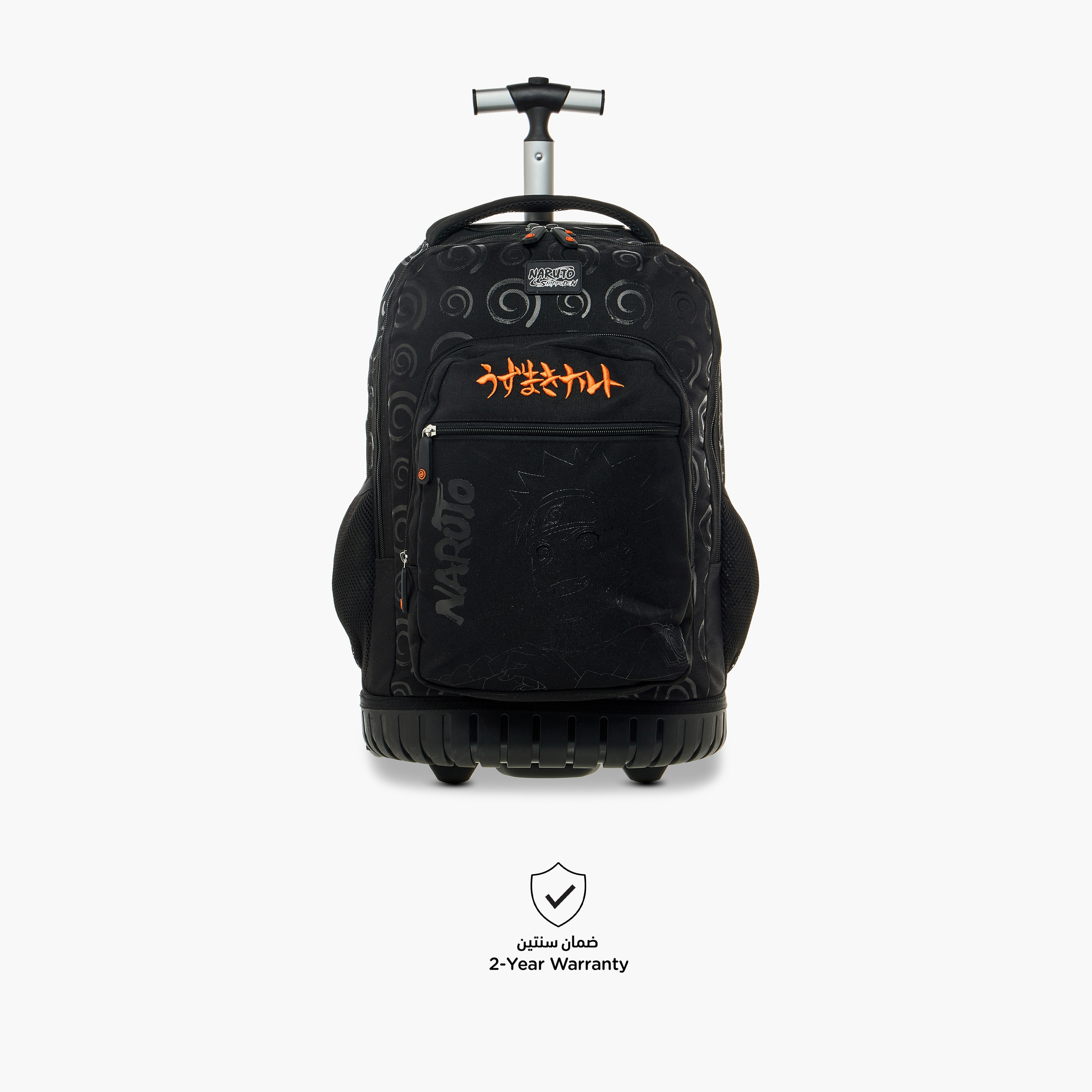 TV Tokyo Naruto Print Trolley Backpack with Retractable Handle - 18 inches-school-bagsandbackpacks-trolleybags-image-6