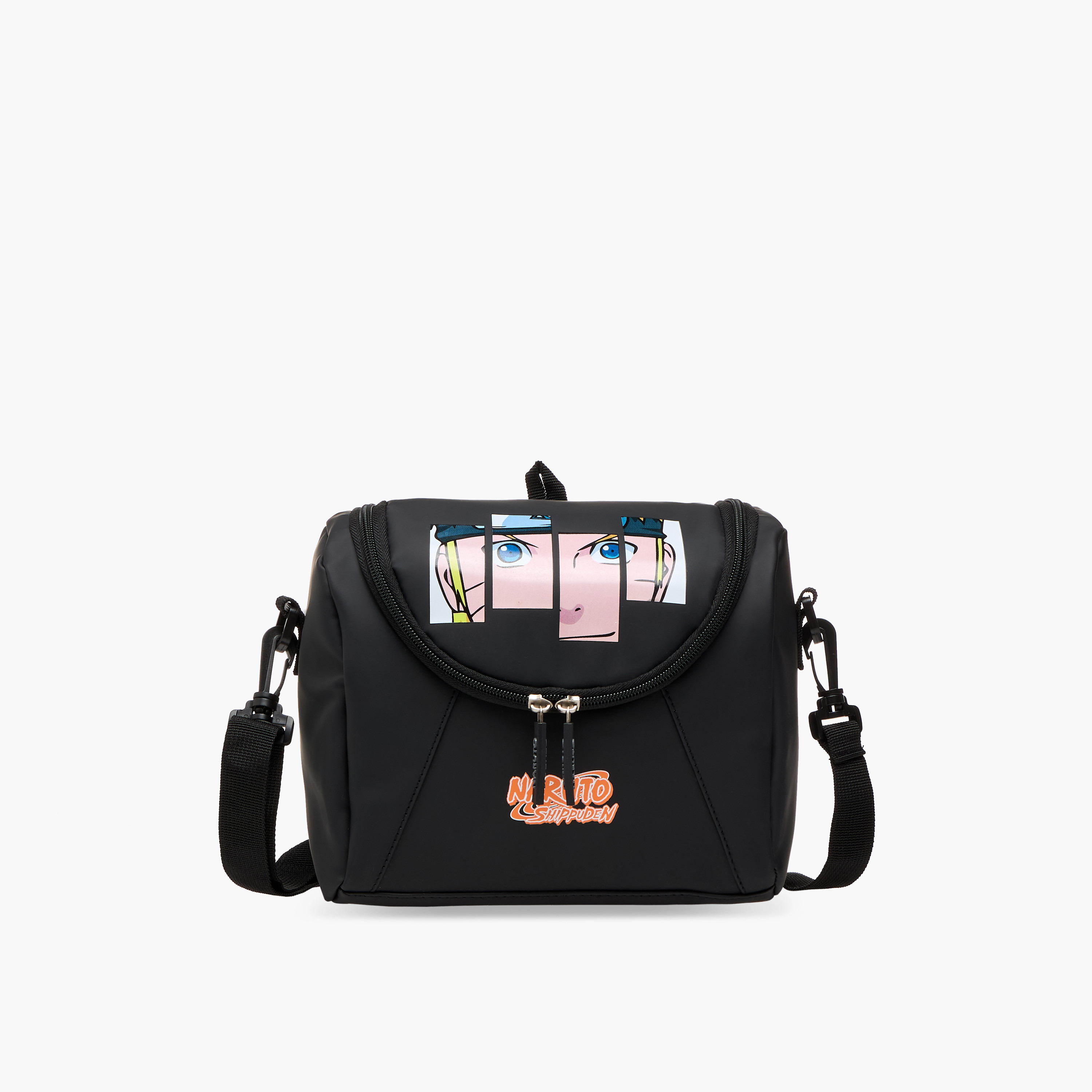 TV Tokyo Naruto Print Lunch Bag with Detachable Strap and Zip Closure-school-lunchessentials-lunchbags-image-1