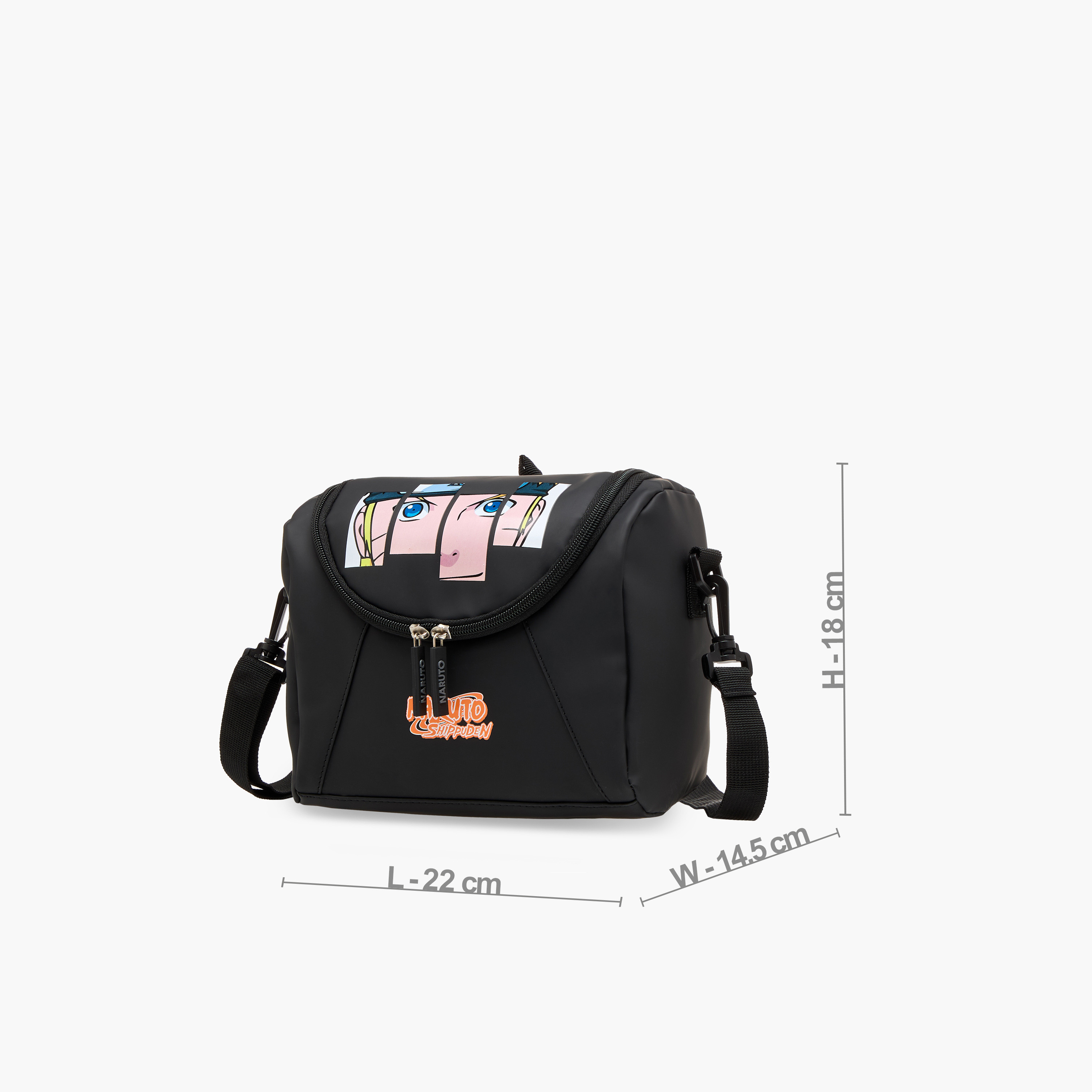 TV Tokyo Naruto Print Lunch Bag with Detachable Strap and Zip Closure-school-lunchessentials-lunchbags-image-2
