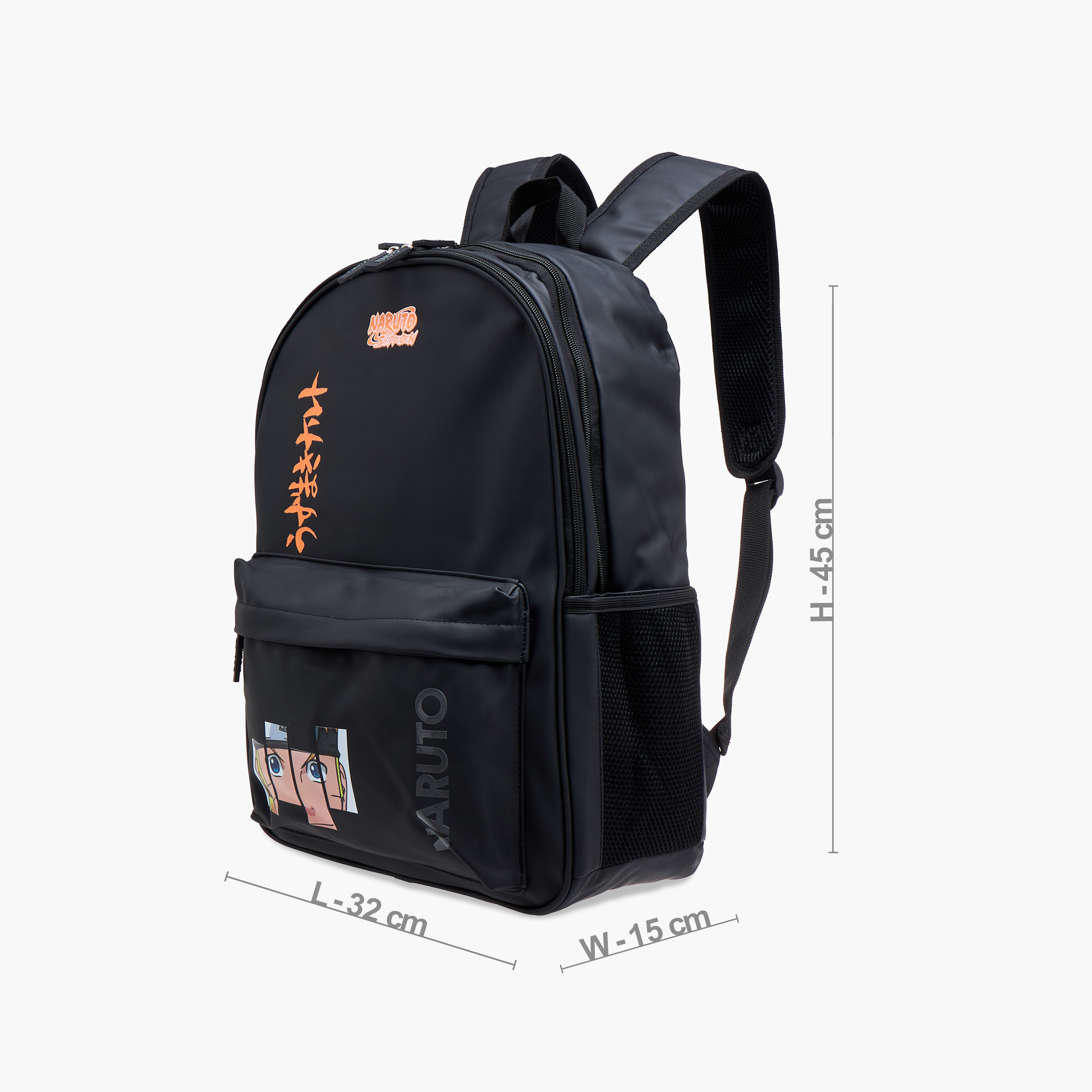 TV Tokyo Naruto Print Backpack with Adjustable Straps and Zip Closure - 18 inches-school-bagsandbackpacks-backpacks-image-2