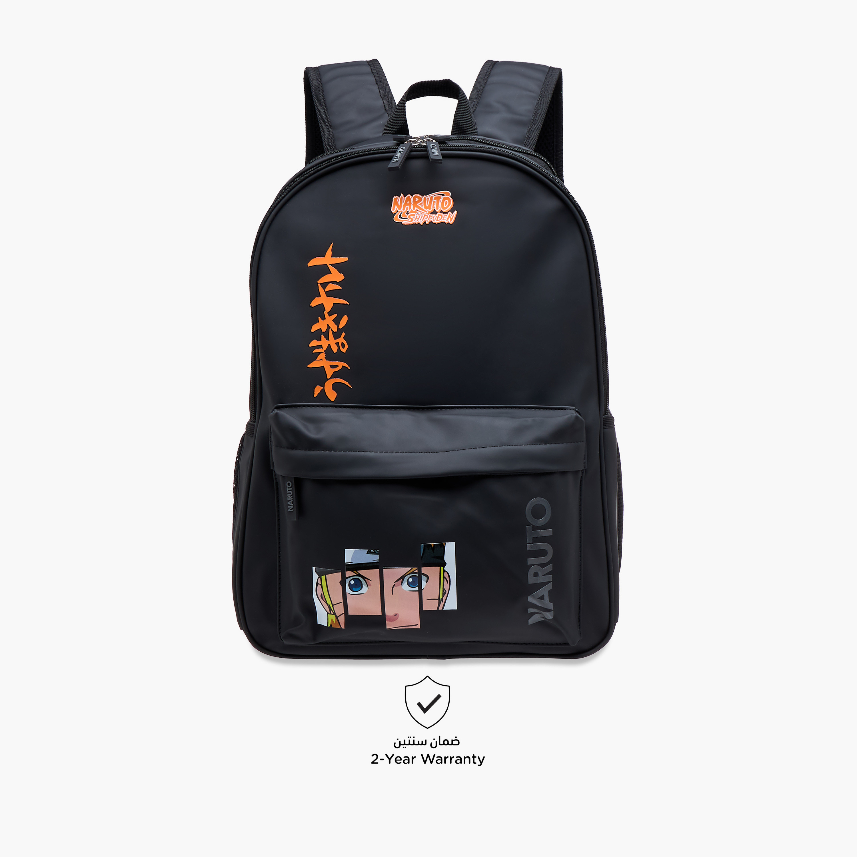 TV Tokyo Naruto Print Backpack with Adjustable Straps and Zip Closure - 18 inches-school-bagsandbackpacks-backpacks-image-4