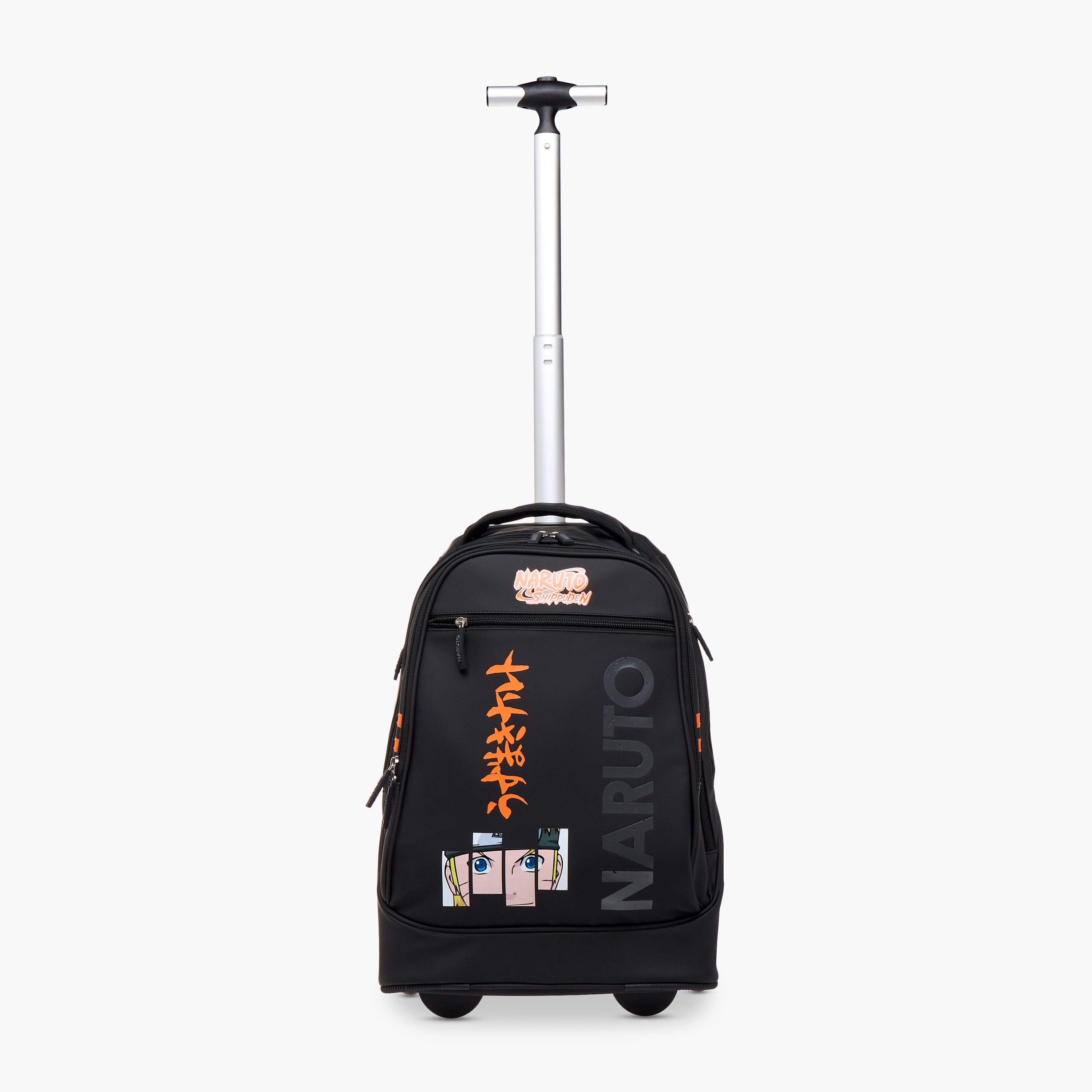 TV Tokyo Naruto Print Trolley Bag with Retractable Handle - 18 inches-school-bagsandbackpacks-trolleybags-image-9