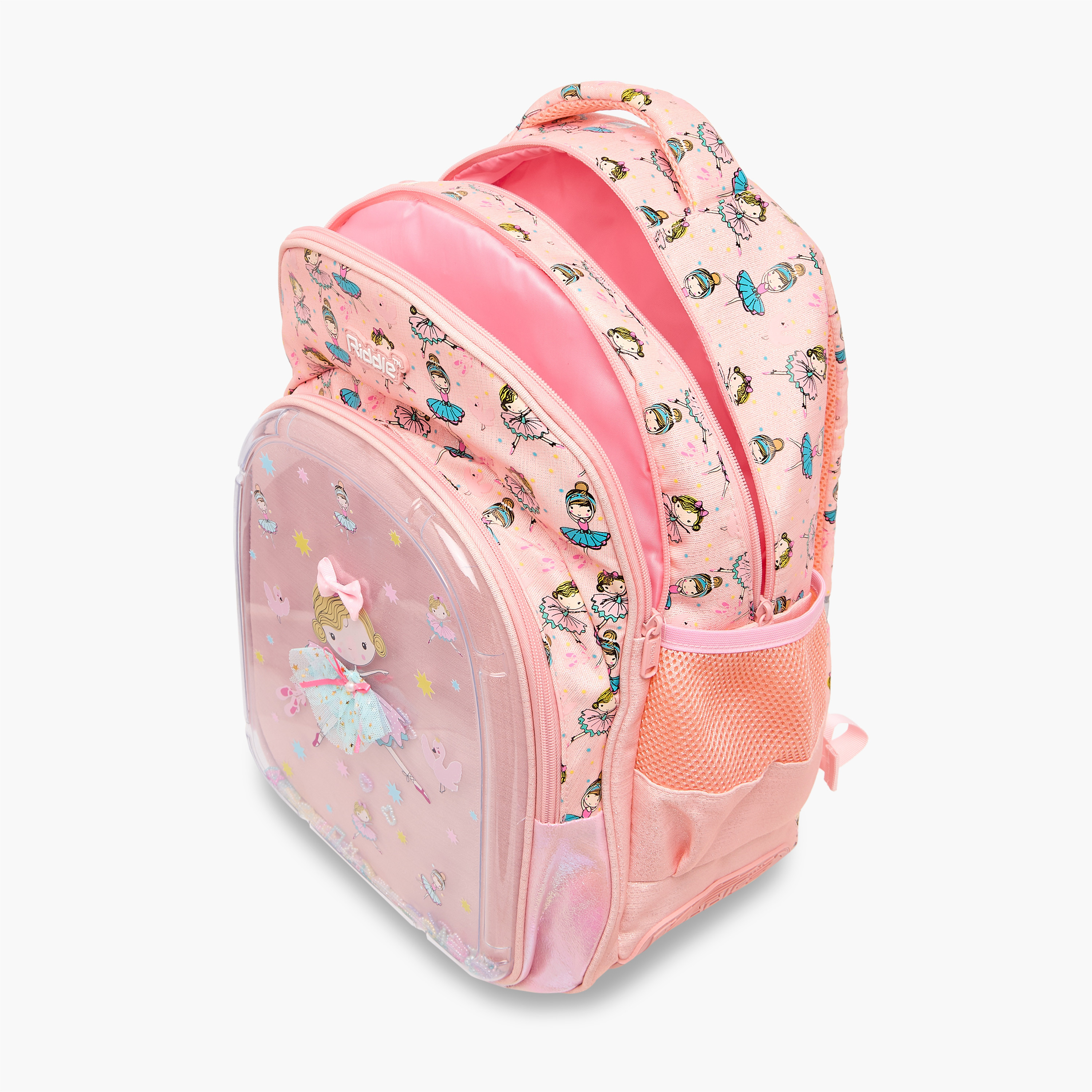 Ballerina Print Backpack with Adjustable Straps and Zip Closure - 14 inches-school-bagsandbackpacks-backpacks-image-13