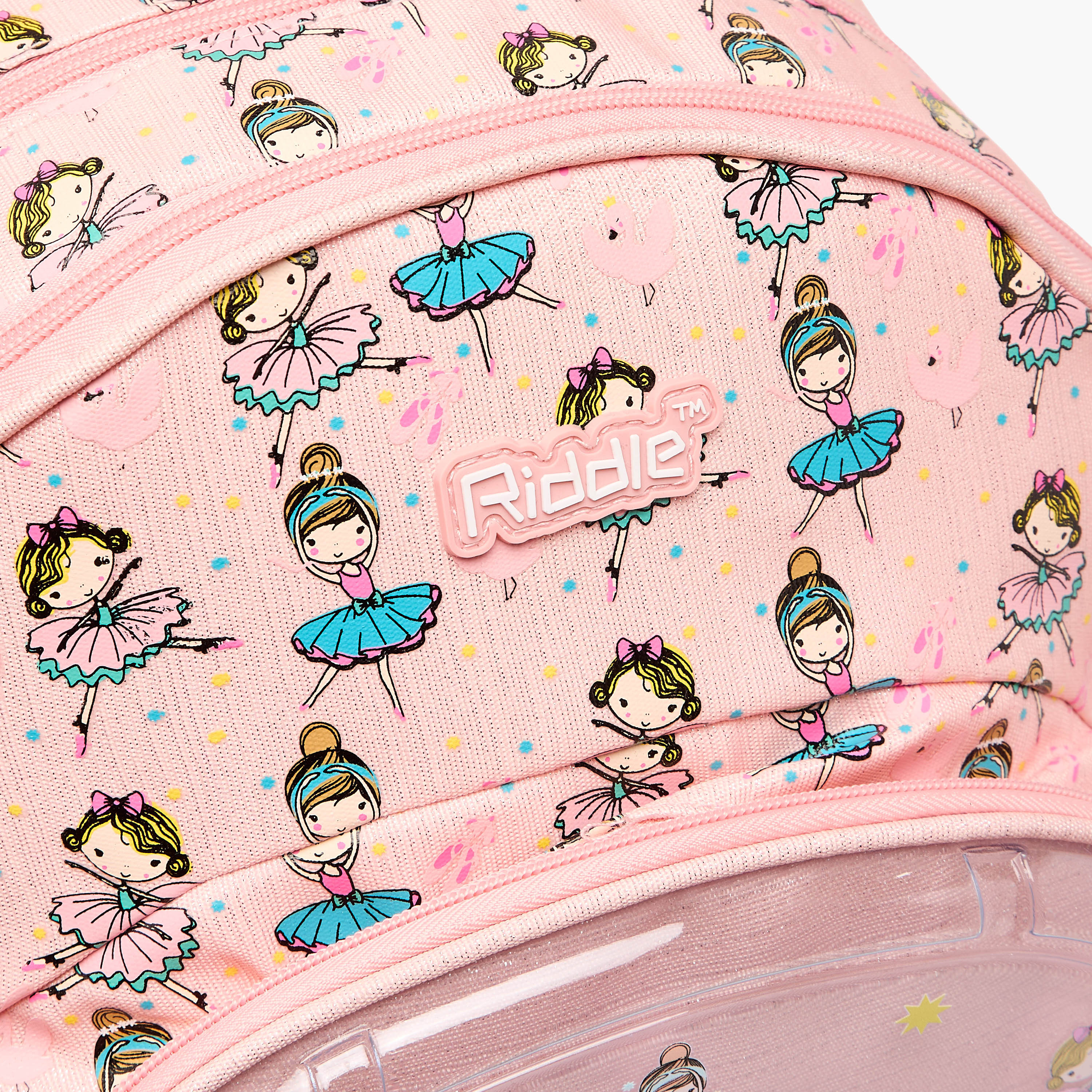 شنطة ظهر بطبعات باليرينا وحمالات قابلة للتعديل وسحاب إغلاق - 14 بوصة-school-bagsandbackpacks-backpacks-image-2