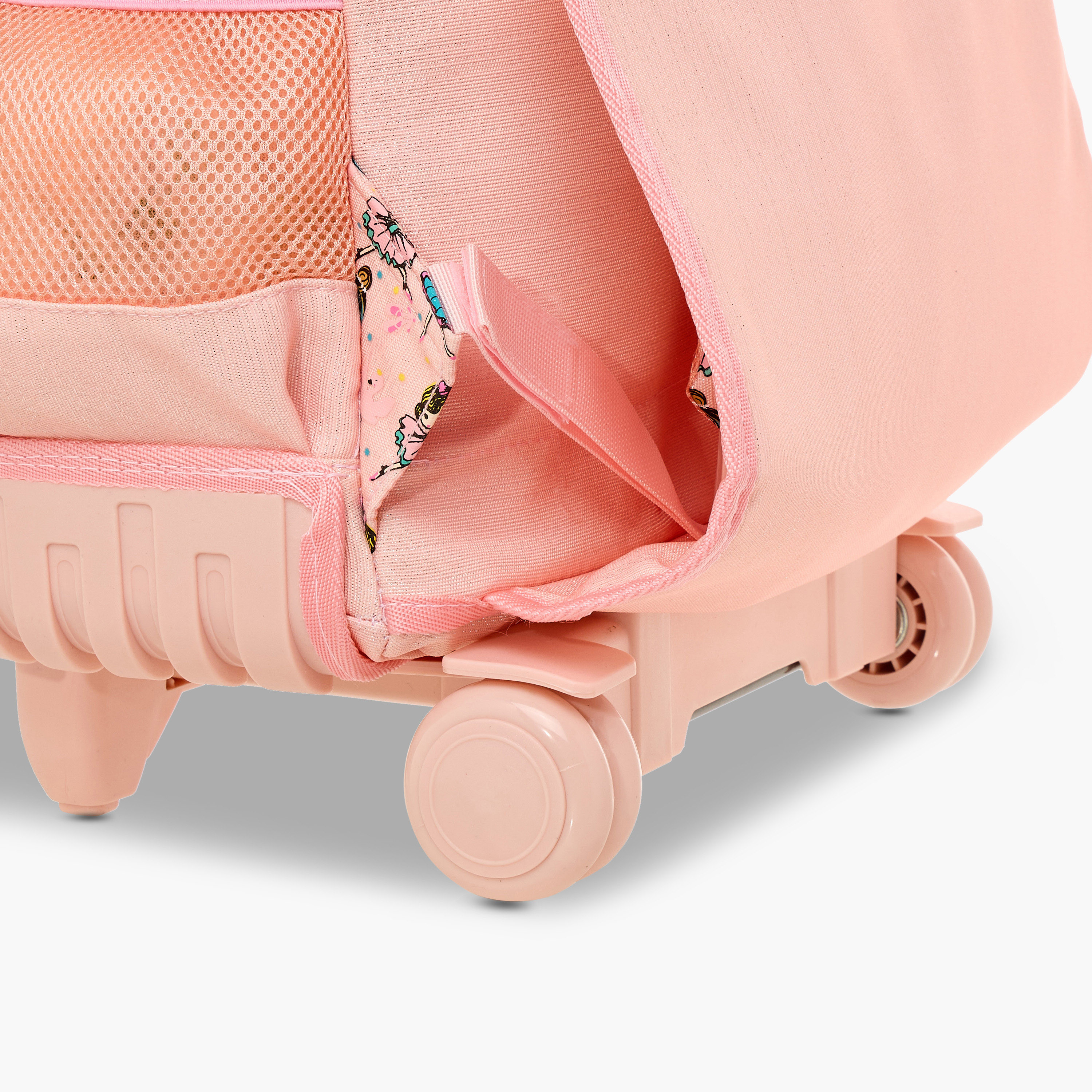 Ballerina Print Trolley Backpack with Retractable Handle - 17 inches-school-bagsandbackpacks-trolleybags-image-17